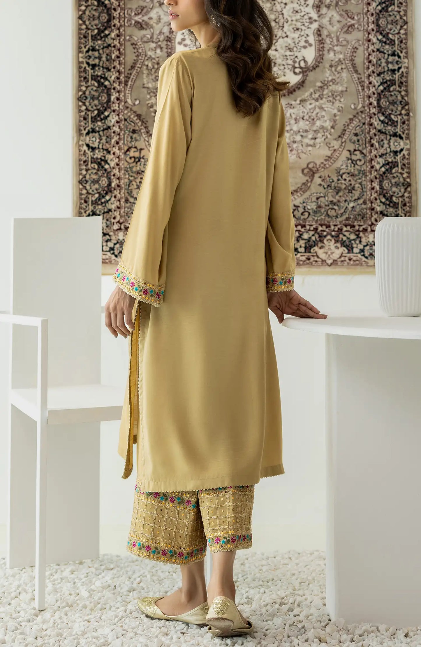 Stitched Luxury Festive Formal Shirt & Pant - 2 Piece (Co-ord Set) - WRFR23W-2005