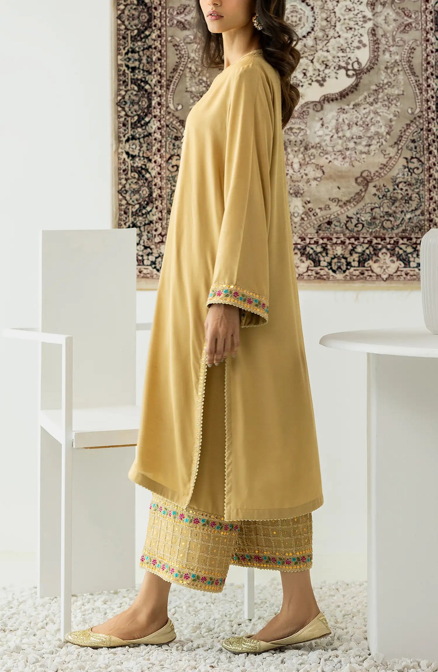 Stitched Luxury Festive Formal Shirt & Pant - 2 Piece (Co-ord Set) - WRFR23W-2005