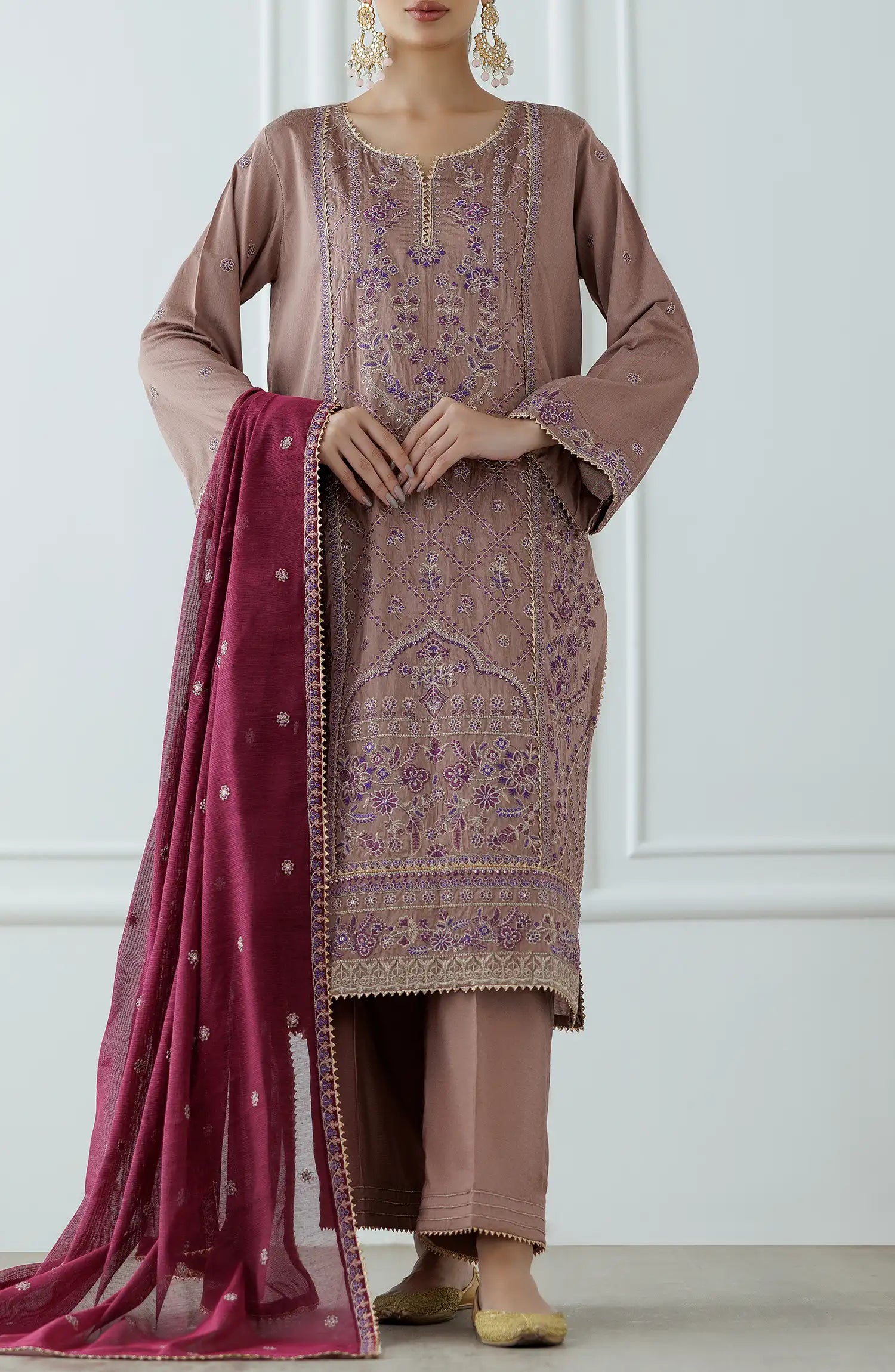 Stitched Luxury Lawn Festive Formal Shirt & Pant - 3 Piece - WRFS25S-3006