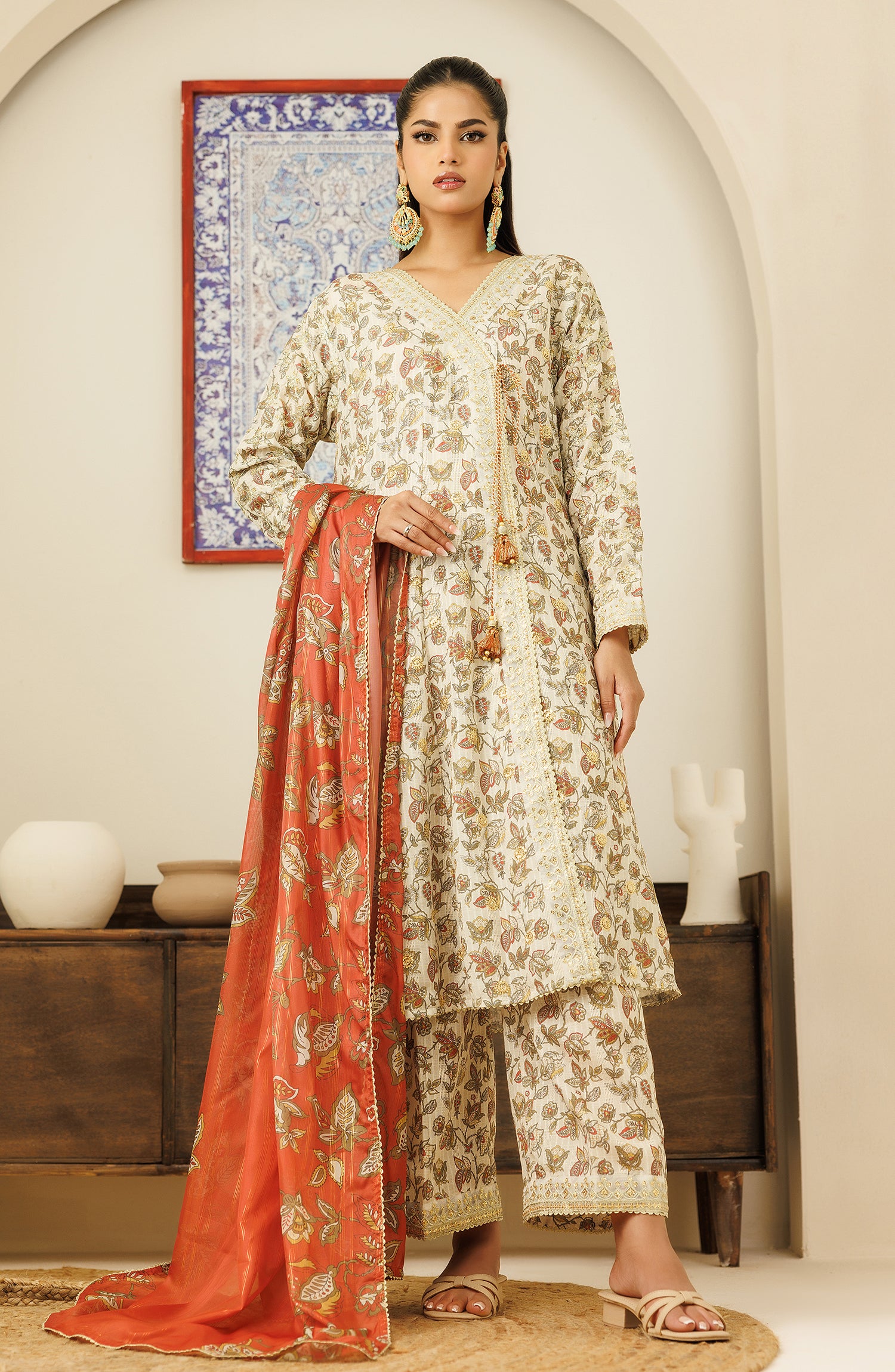 Stitched Shirt Dupatta & Pant 3 Piece-WRFZ24S-3001