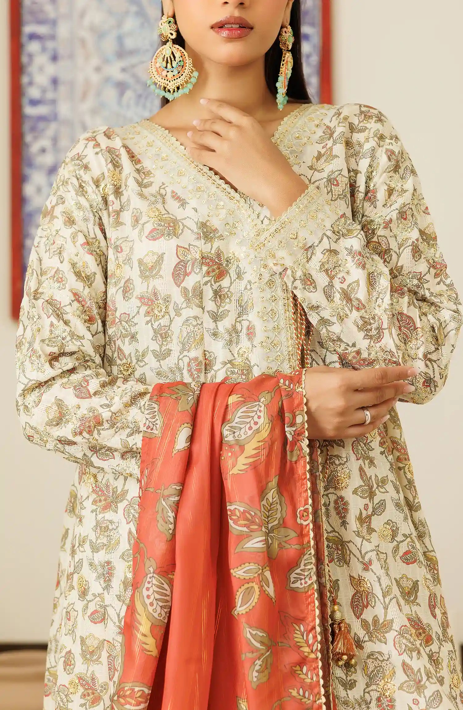 Unstitched Shirt Dupatta & Pant 3 Piece-WRFZ24S-3001
