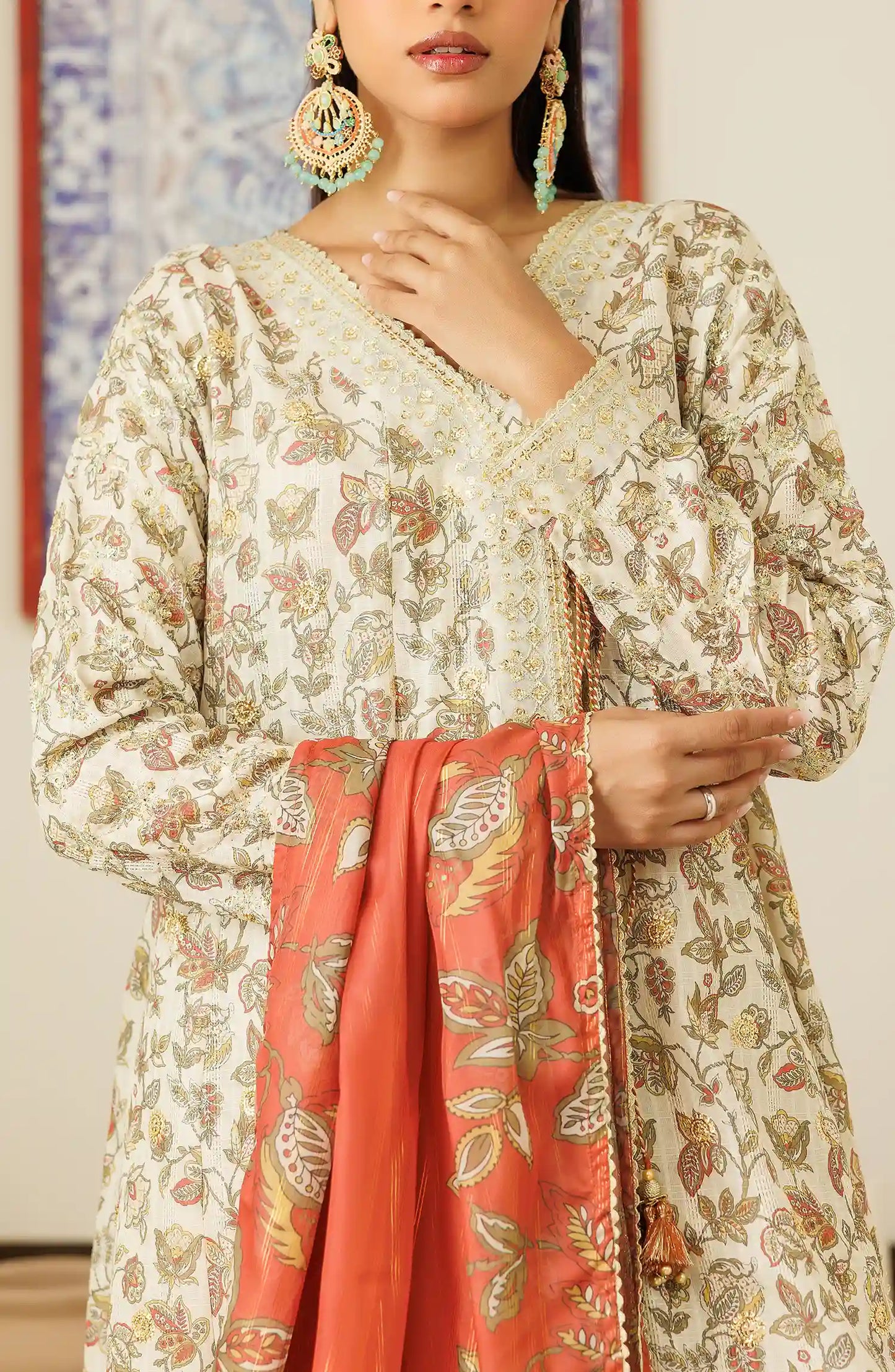 Unstitched Shirt Dupatta & Pant 3 Piece-WRFZ24S-3001