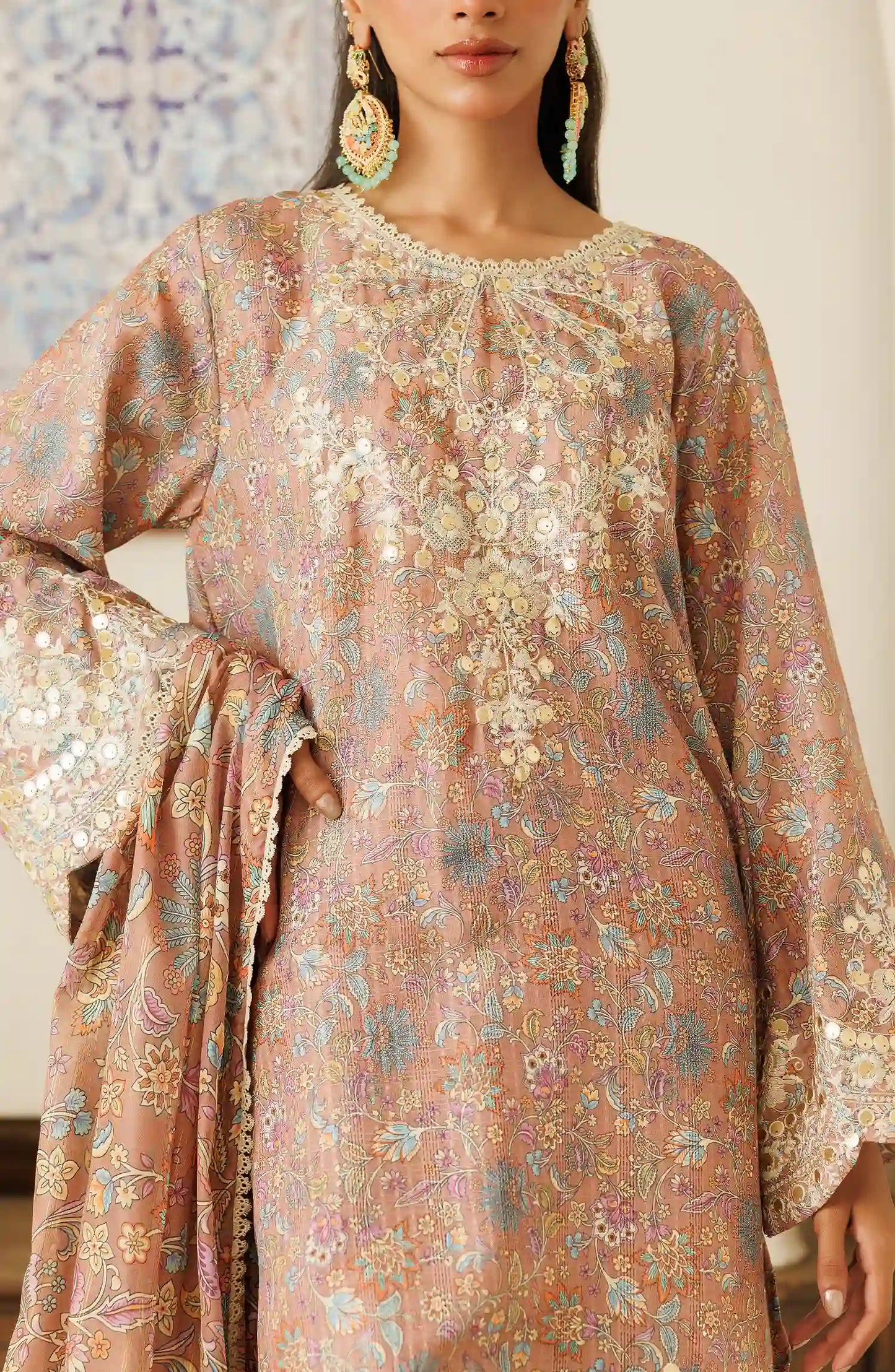 Stitched Luxury Festive Formal Shirt Dupatta & Pant - 3 Piece - WRFZ24S-3002