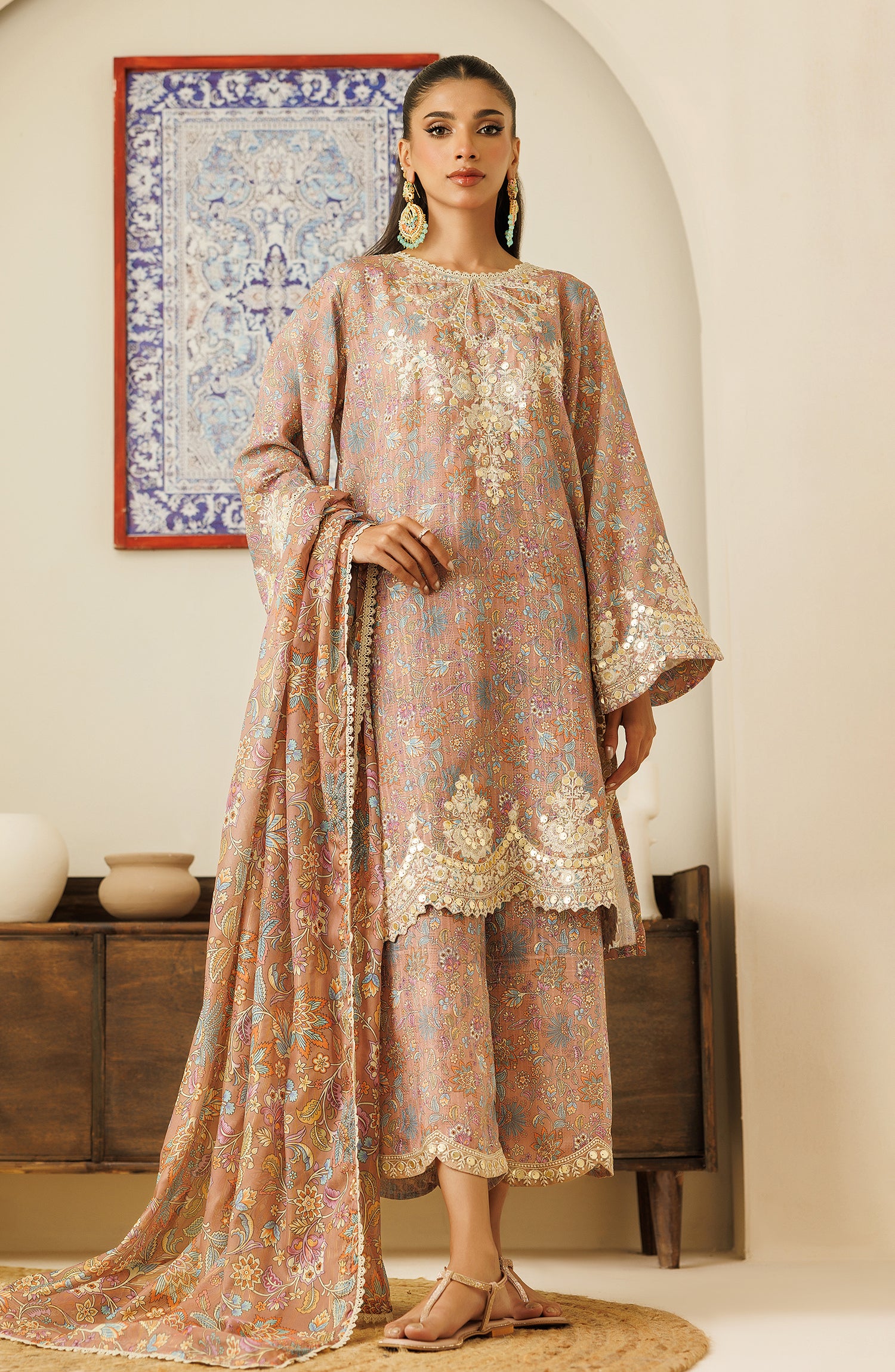 Stitched Luxury Festive Formal Shirt Dupatta & Pant - 3 Piece - WRFZ24S-3002