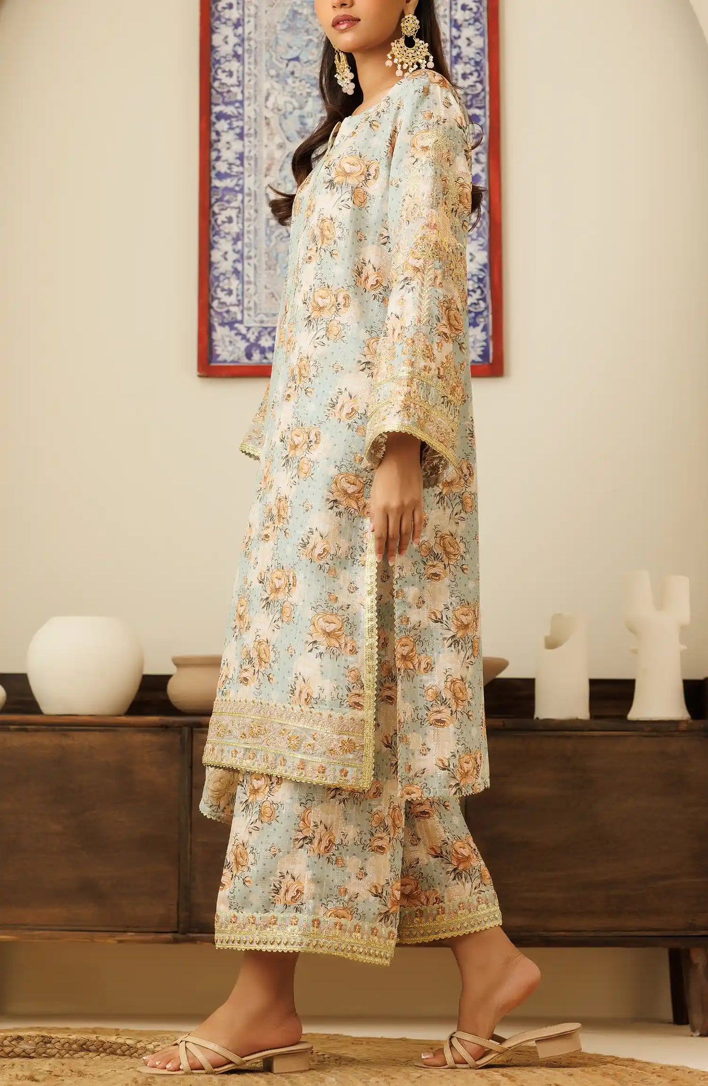 Stitched Luxury Festive Formal Shirt Dupatta & Pant - 3 Piece - WRFZ24S-3004