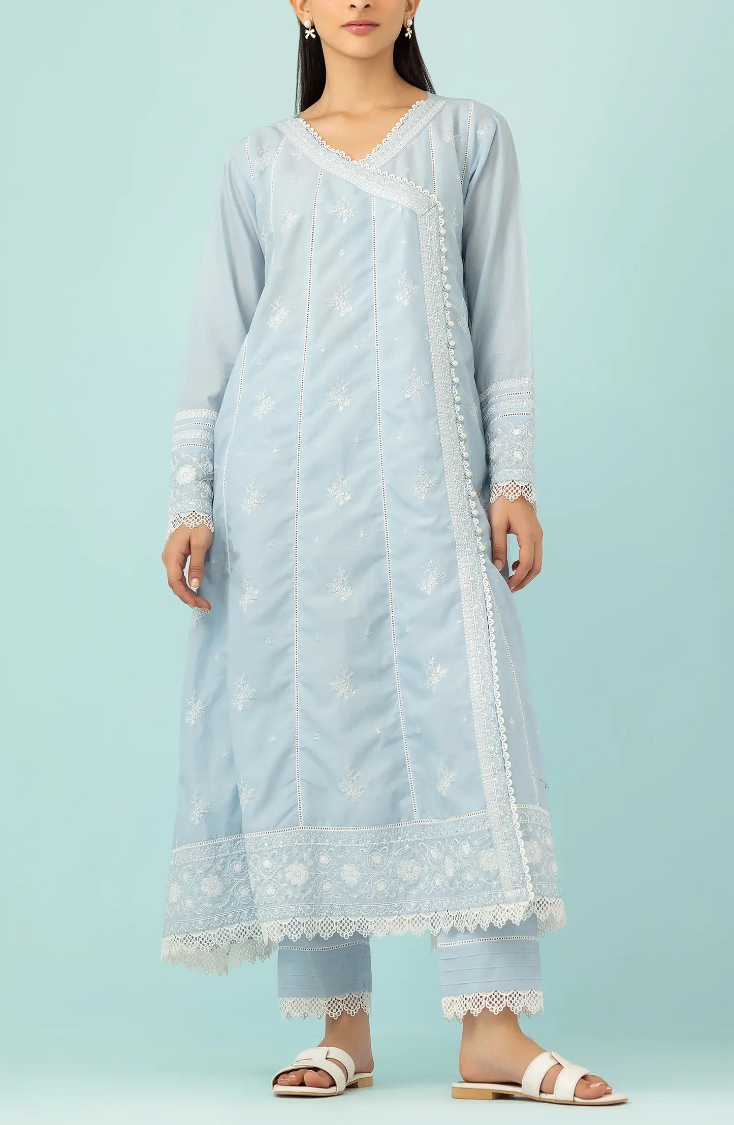 STITCHED EMBRIODERY CO-ORDS SETS - 2 PIECE