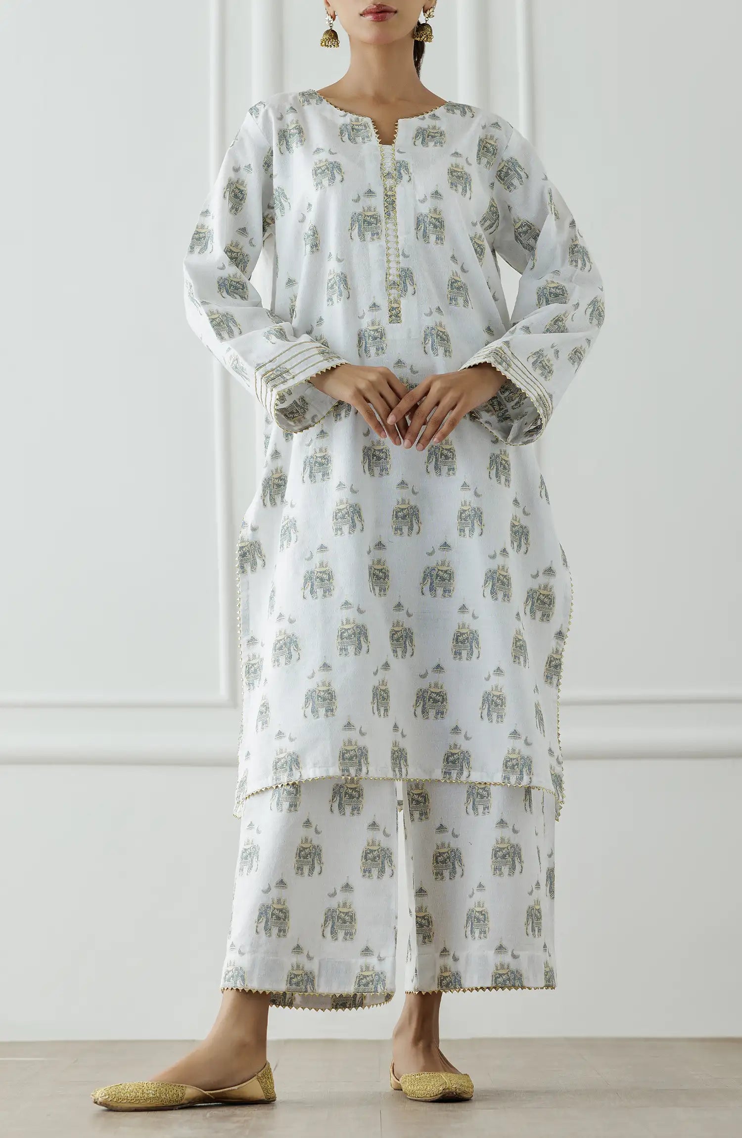Stitched Dyed embroidered Lawn Jacquard Shirt & Pant - 2 Piece (CordSet) - WRHJ25S-2001