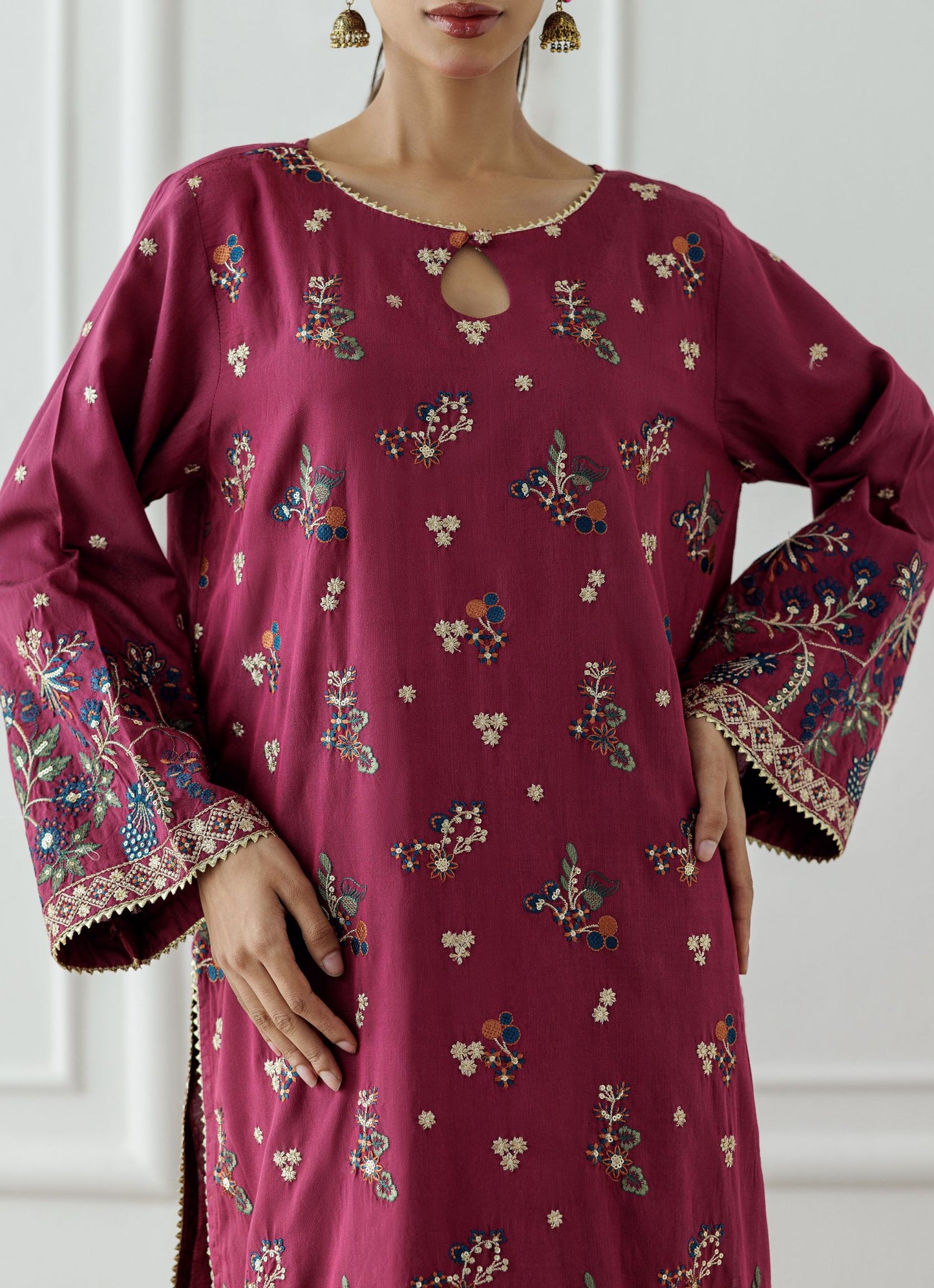 Stitched Embroidered Shirt & Pant - 2 Piece (Co-ord Set) - WRHS24S-2004