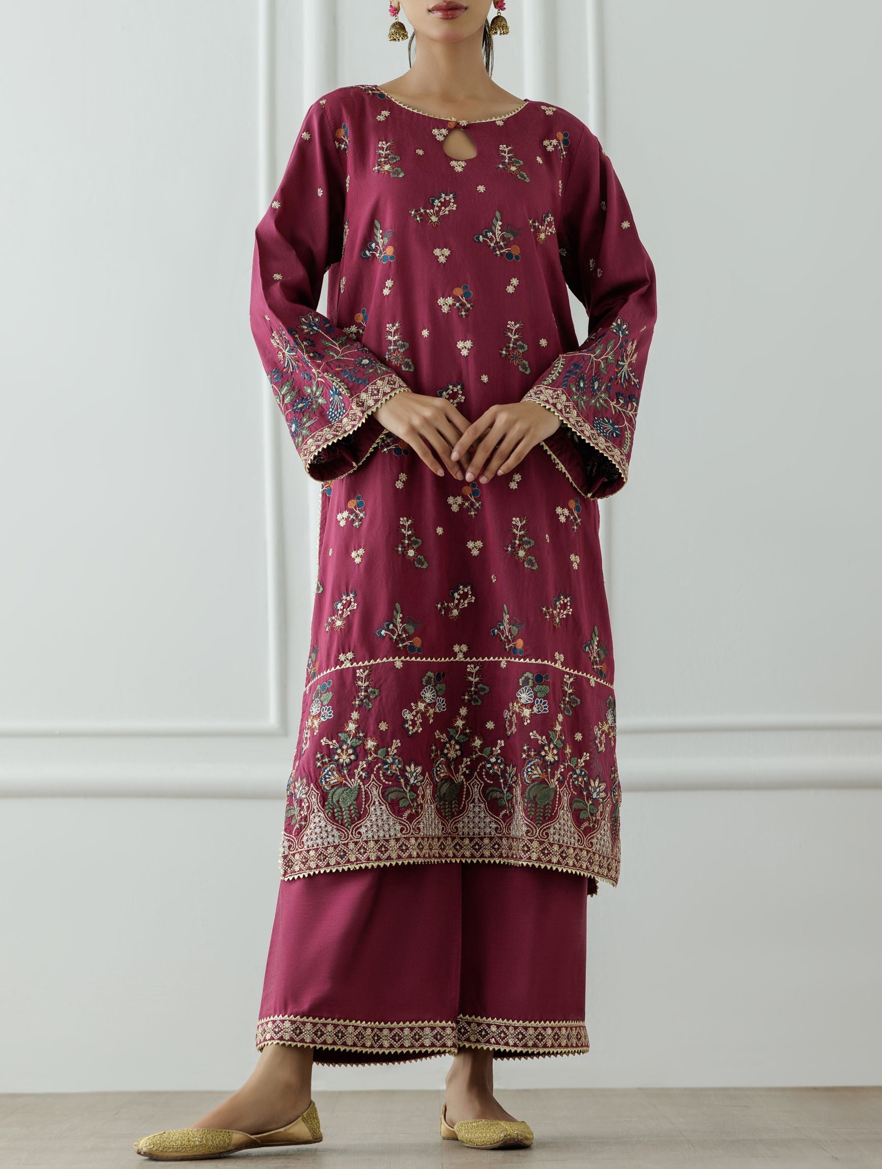 Stitched Embroidered Shirt & Pant - 2 Piece (Co-ord Set) - WRHS24S-2004