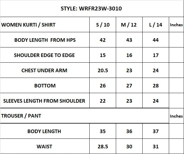 WRFR23W-3010 RAW SILK Women READY TO WEAR SHIRT DUPATTA PANTS