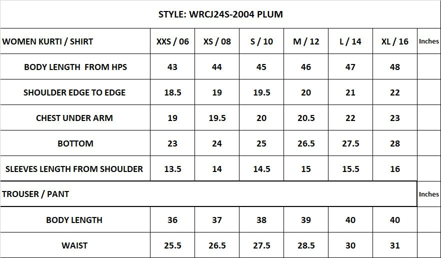 WRCJ24S-2004 JACQUARD Women READY TO WEAR SHIRT PANTS