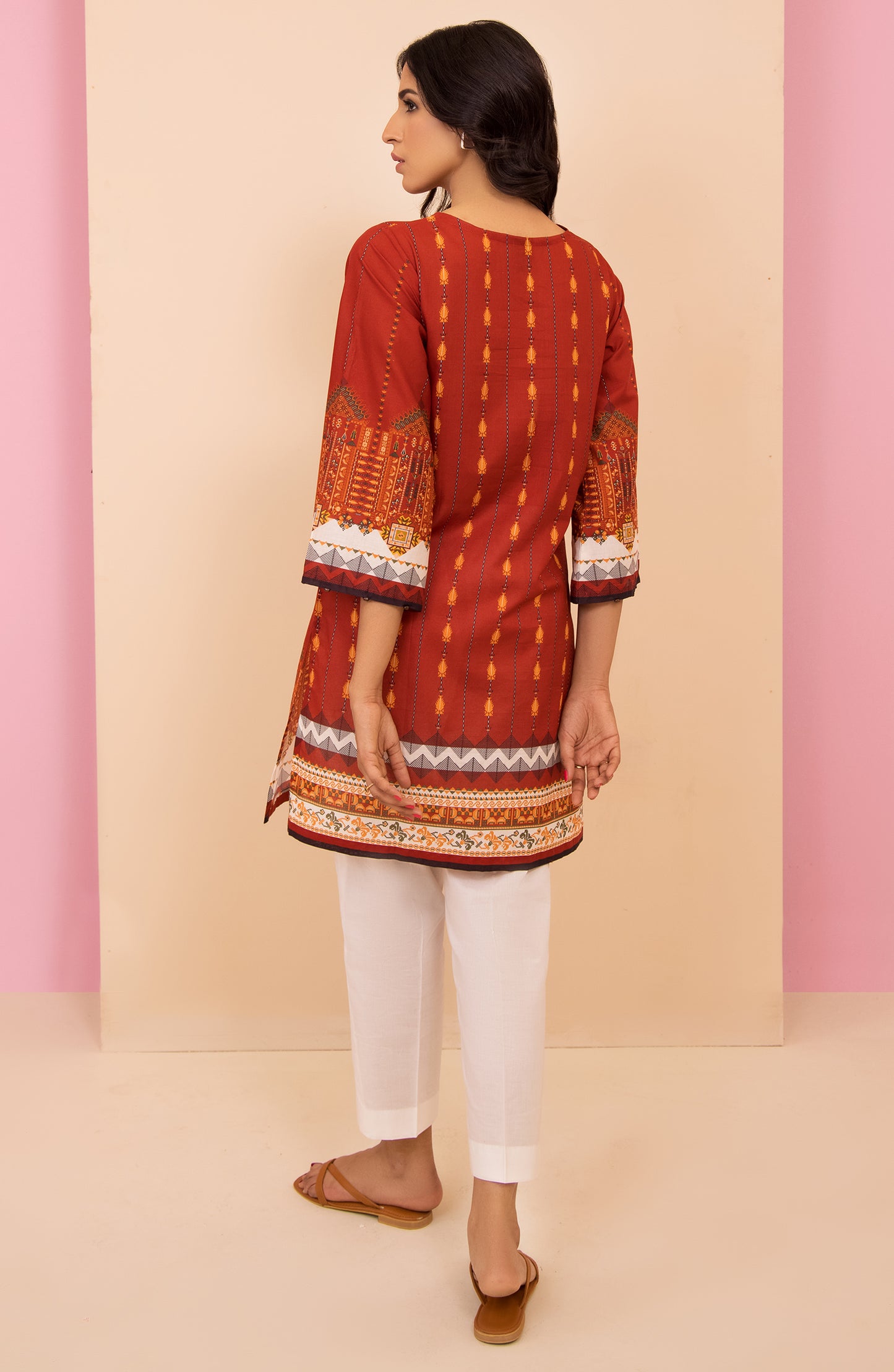 HCS-22-045/S RED LAWN SCSHIRT READY TO WEAR SHIRT