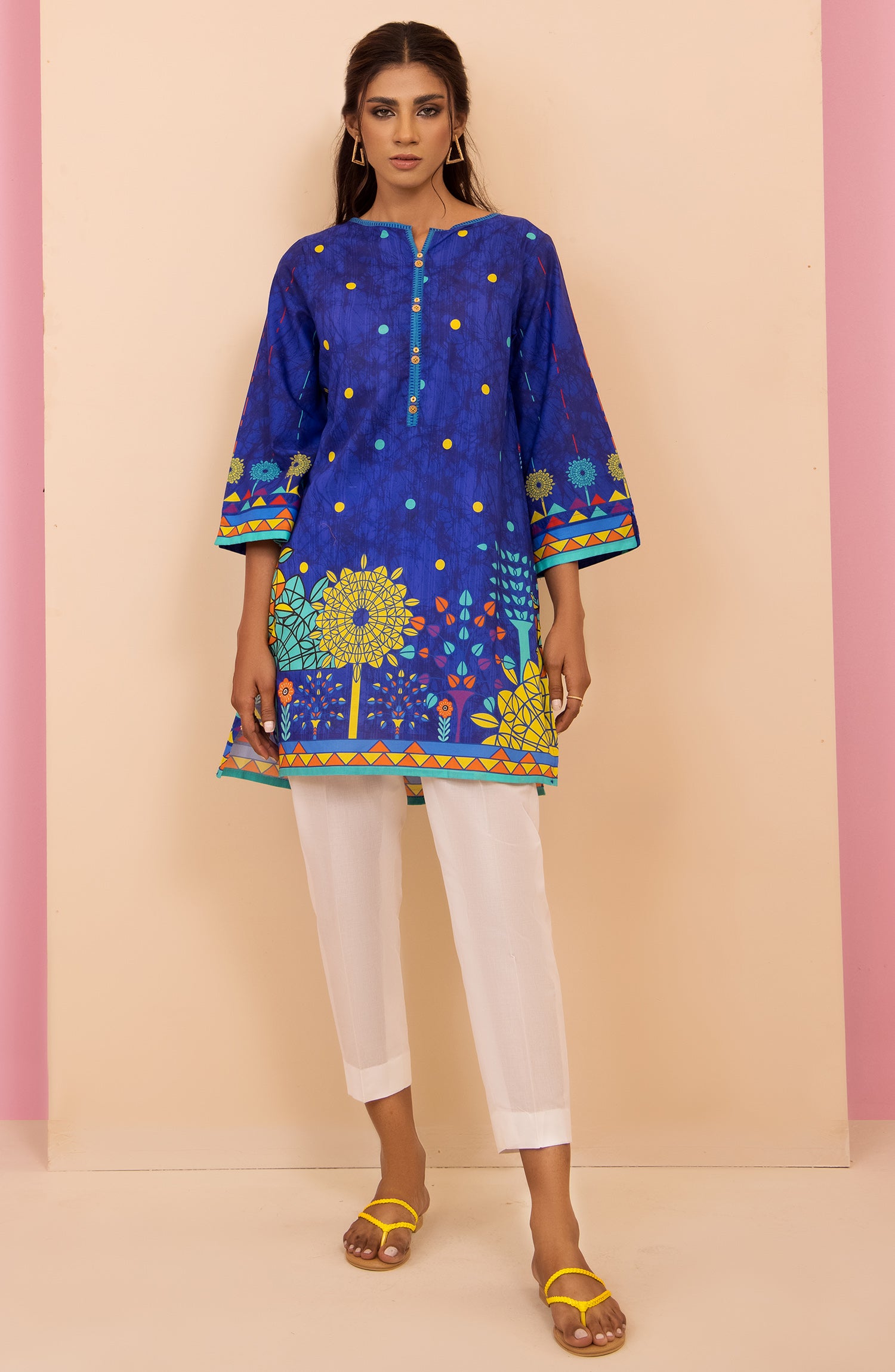 HCS-22-037/S BLUE LAWN SCSHIRT READY TO WEAR SHIRT