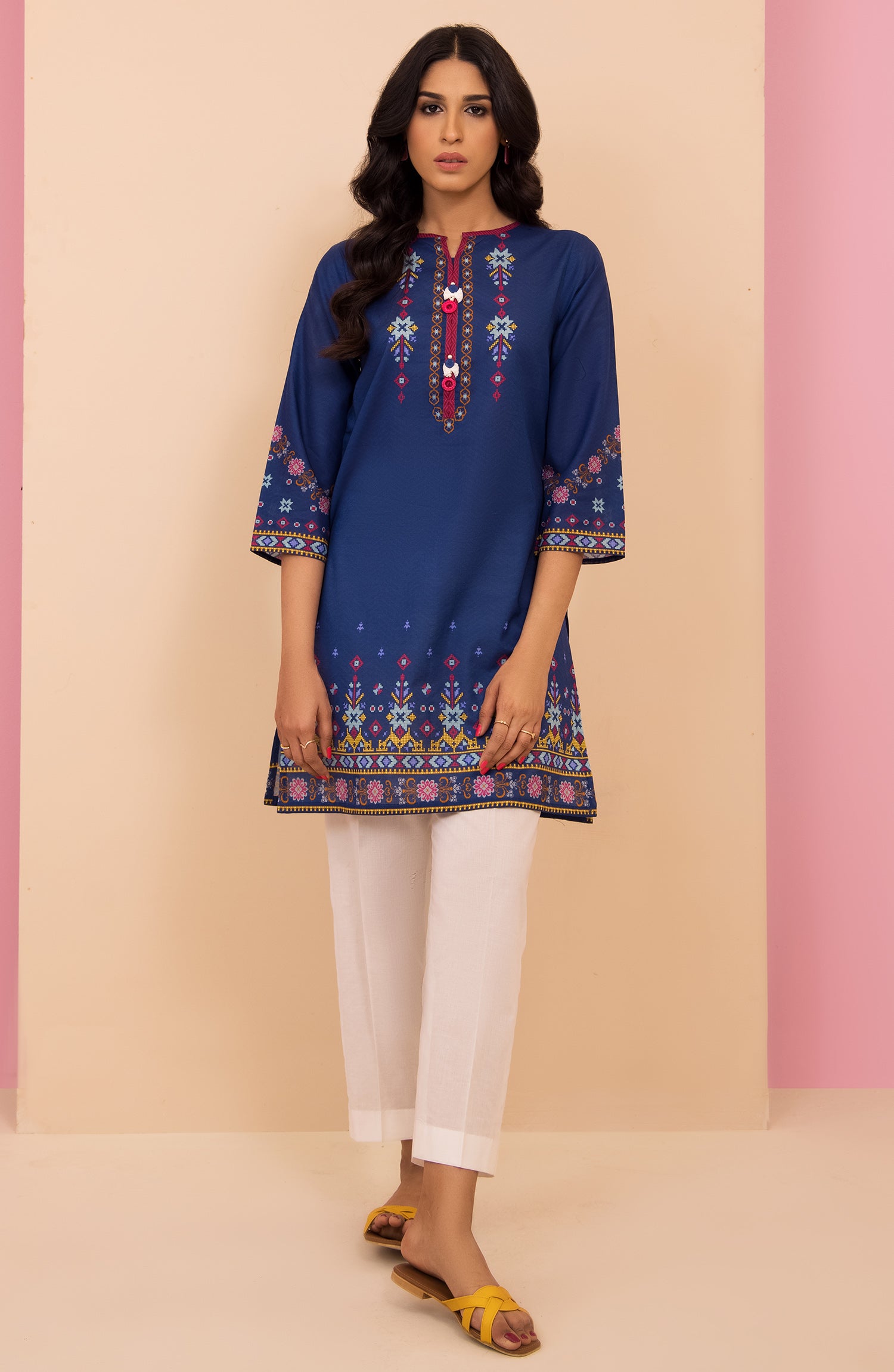 HCS-22-032/S BLUE LAWN SCSHIRT READY TO WEAR SHIRT