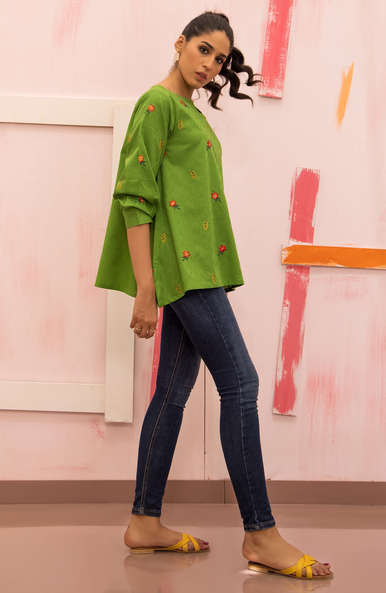 NRC-74/S GREEN JACQUARD SCSHIRT READY TO WEAR SHIRT