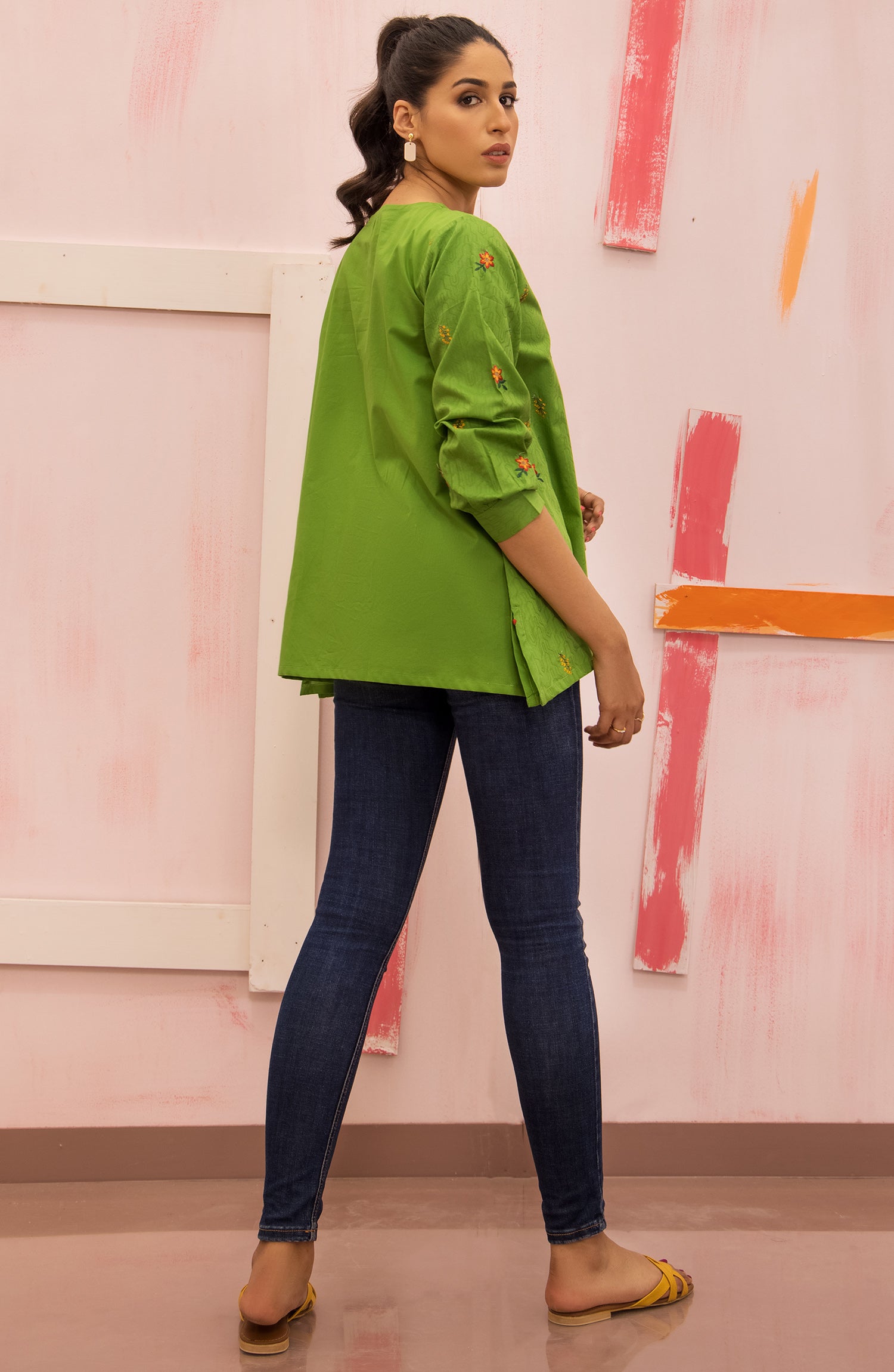 NRC-74/S GREEN JACQUARD SCSHIRT READY TO WEAR SHIRT