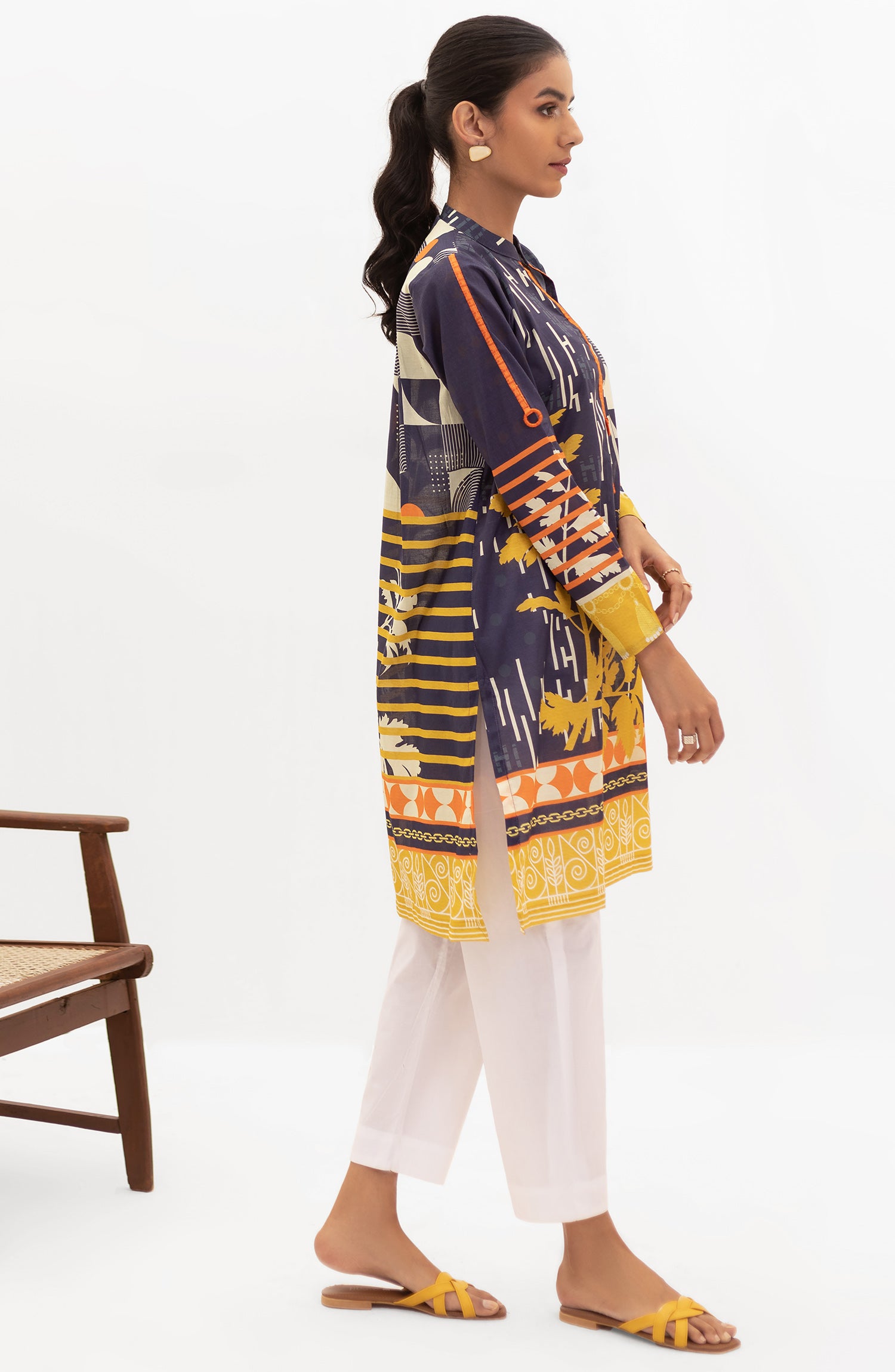 OTL-22-004/U RED LAWN  UNSTITCHED SHIRT DUPATTA PANTS