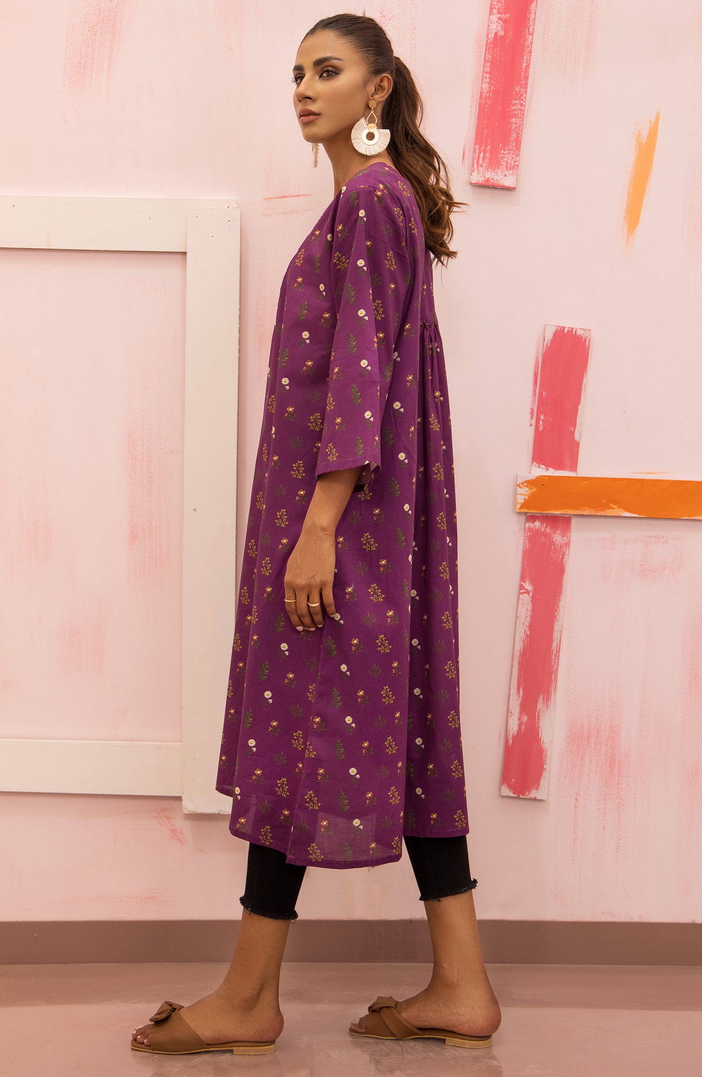 HCS-22-015/S MAGENTA LAWN SCSHIRT READY TO WEAR SHIRT