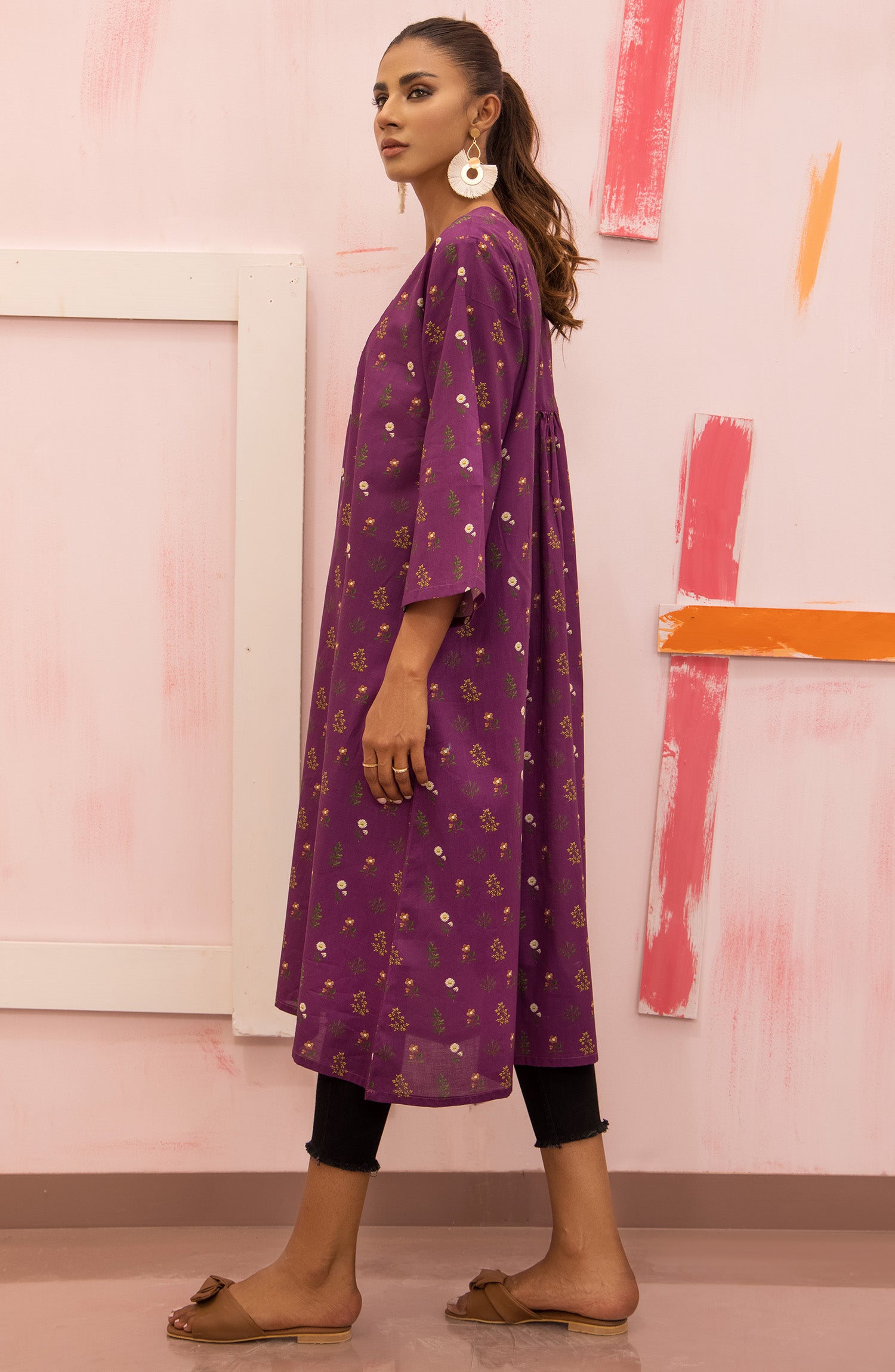 HCS-22-015/S MAGENTA LAWN SCSHIRT READY TO WEAR SHIRT