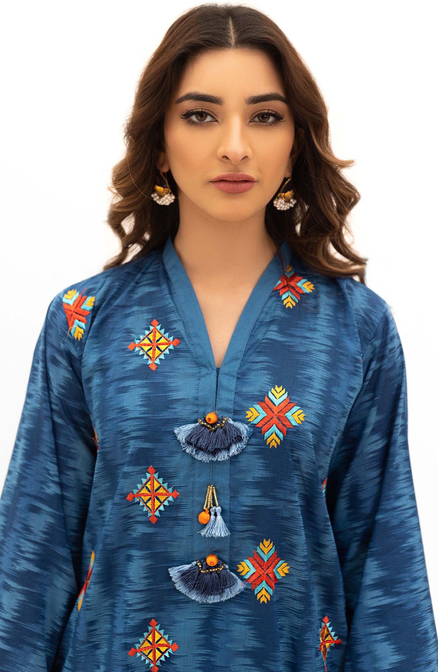 OTL-21-174/U BLUE LAWN  UNSTITCHED SHIRT DUPATTA PANTS