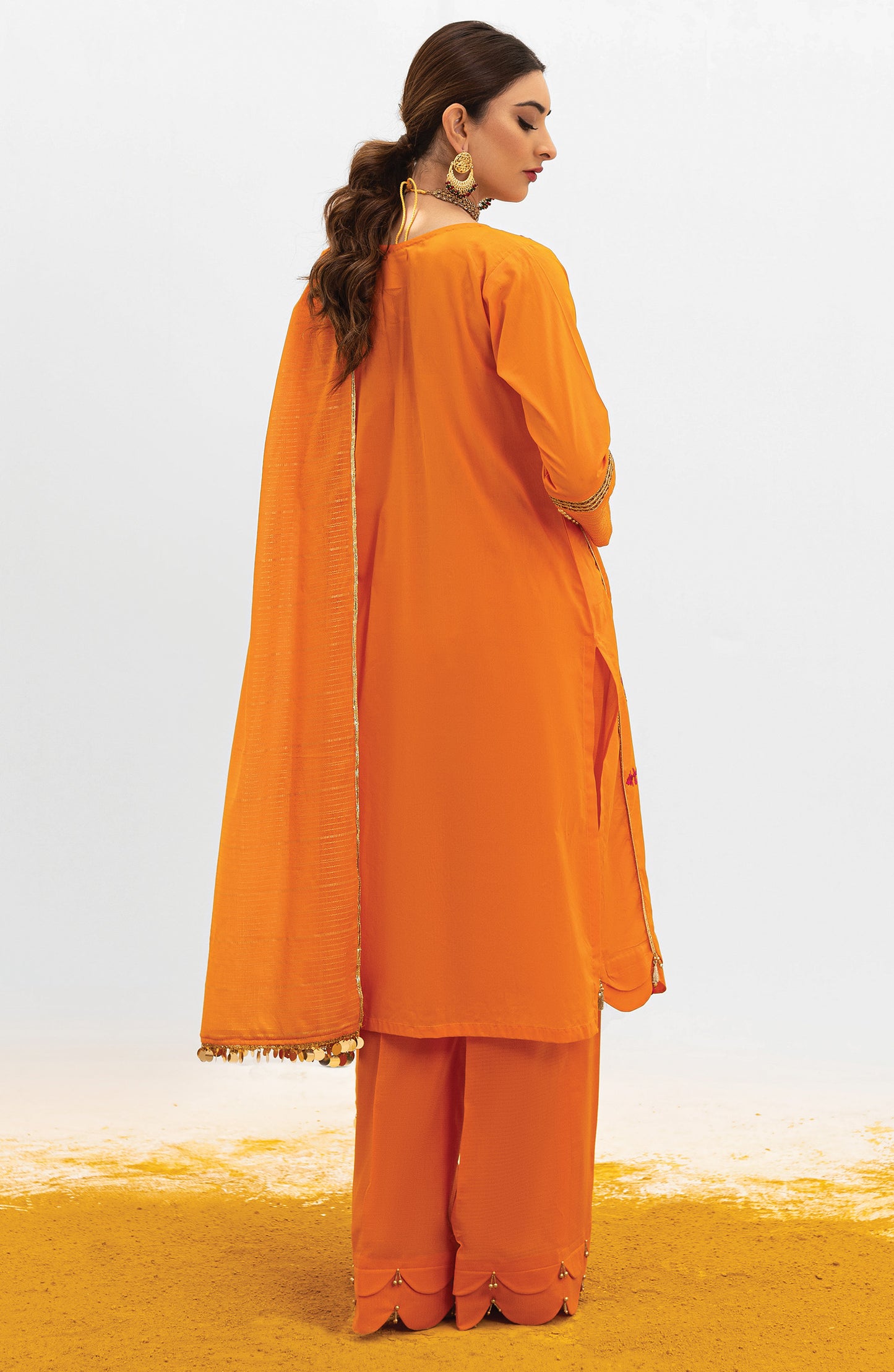 OTL-22-004/U RED LAWN  UNSTITCHED SHIRT DUPATTA PANTS