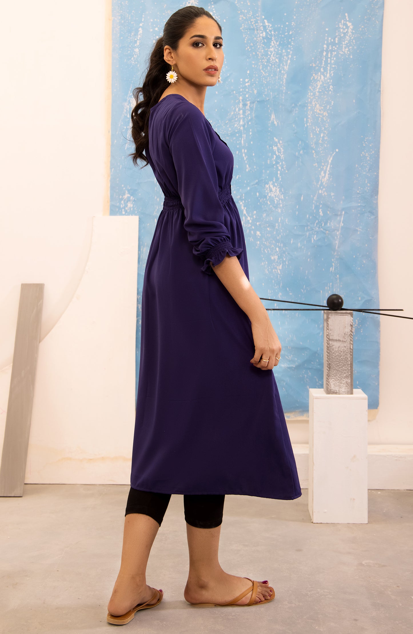 NRW-024/S PURPLE GEORGETTE SCSHIRT WESTERN SHIRT