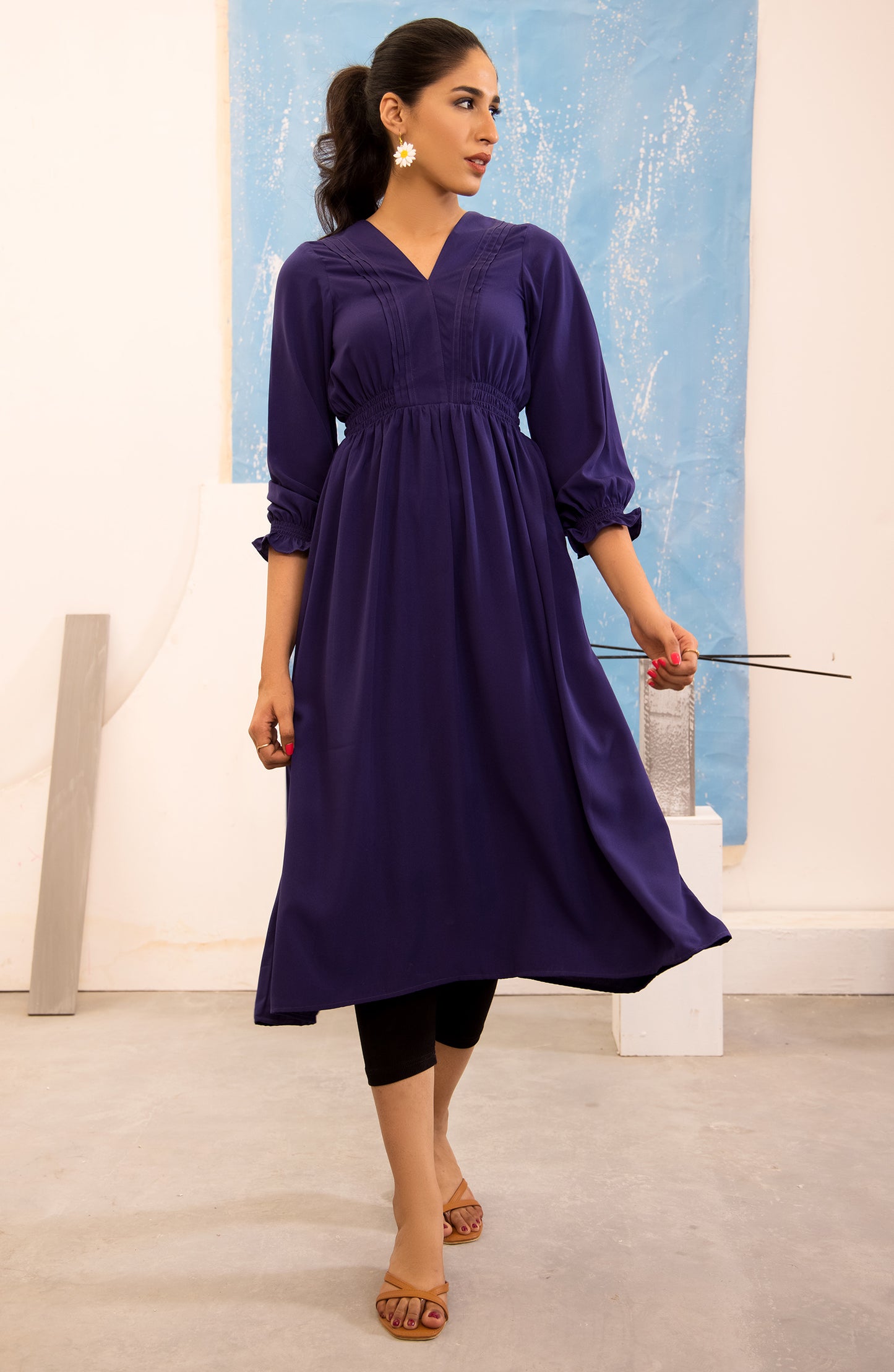 NRW-024/S PURPLE GEORGETTE SCSHIRT WESTERN SHIRT