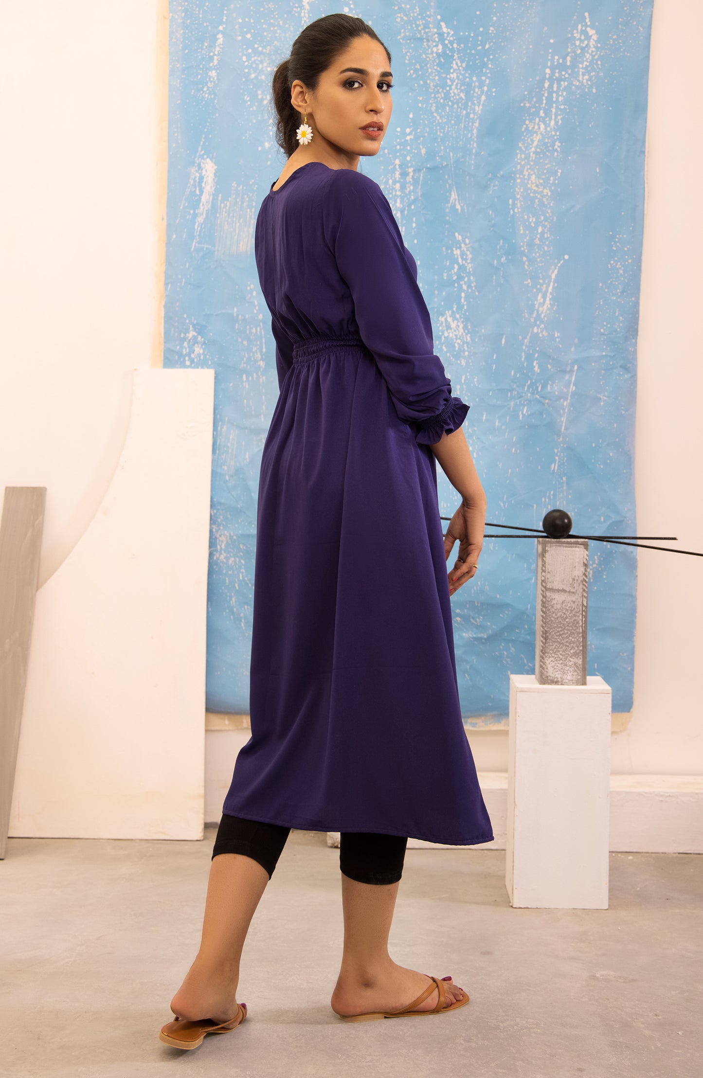 NRW-024/S PURPLE GEORGETTE SCSHIRT WESTERN SHIRT