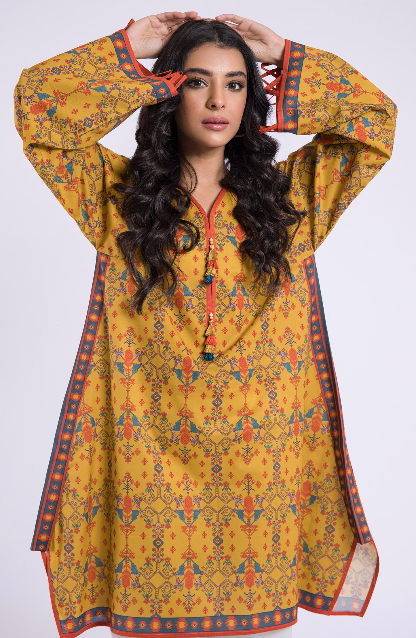 HCS-22-074/U MUSTARD LAWN SCSHIRT UNSTITCHED SHIRT