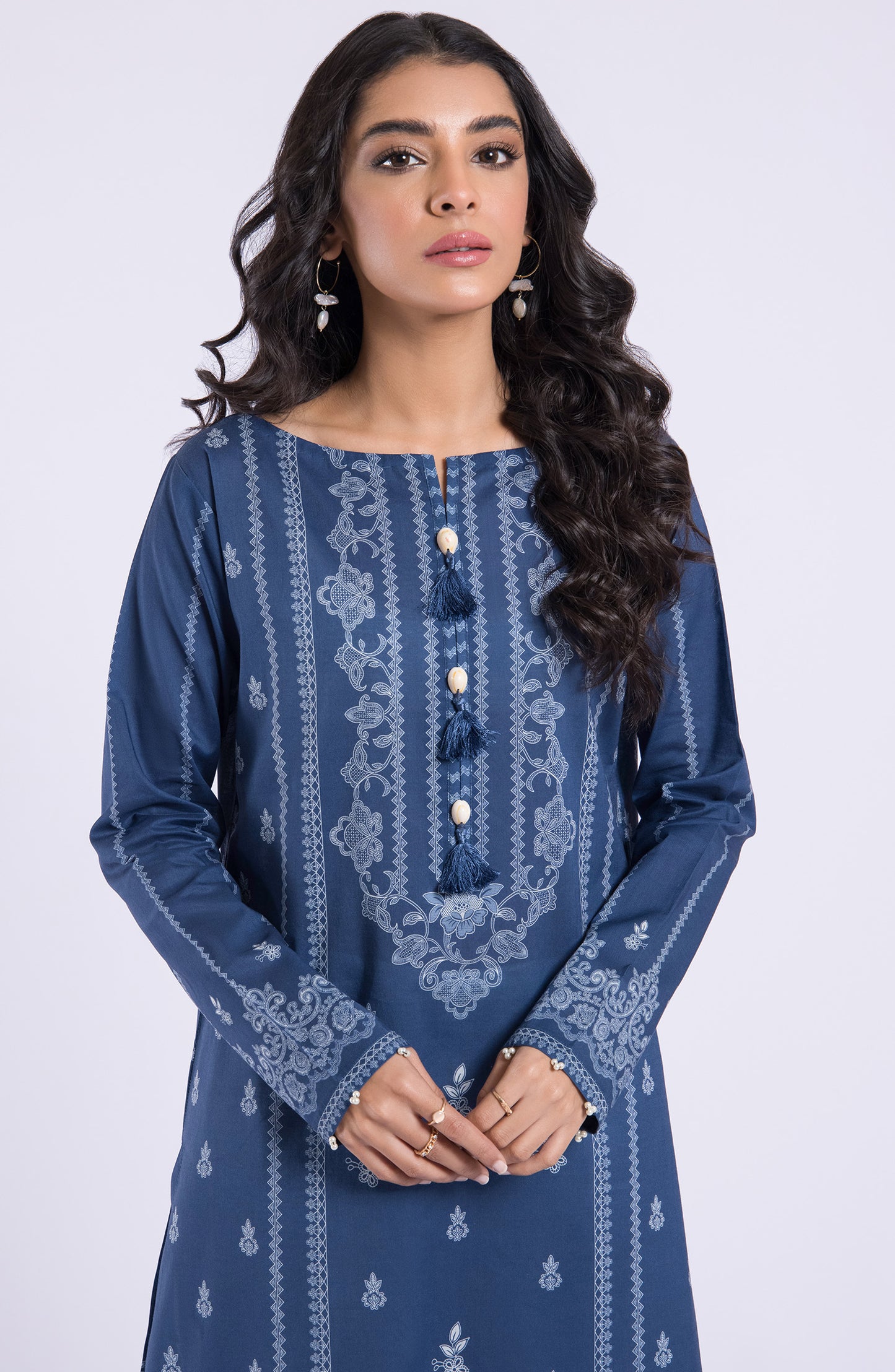 HCS-22-080/S BLUE LAWN SCSHIRT READY TO WEAR SHIRT