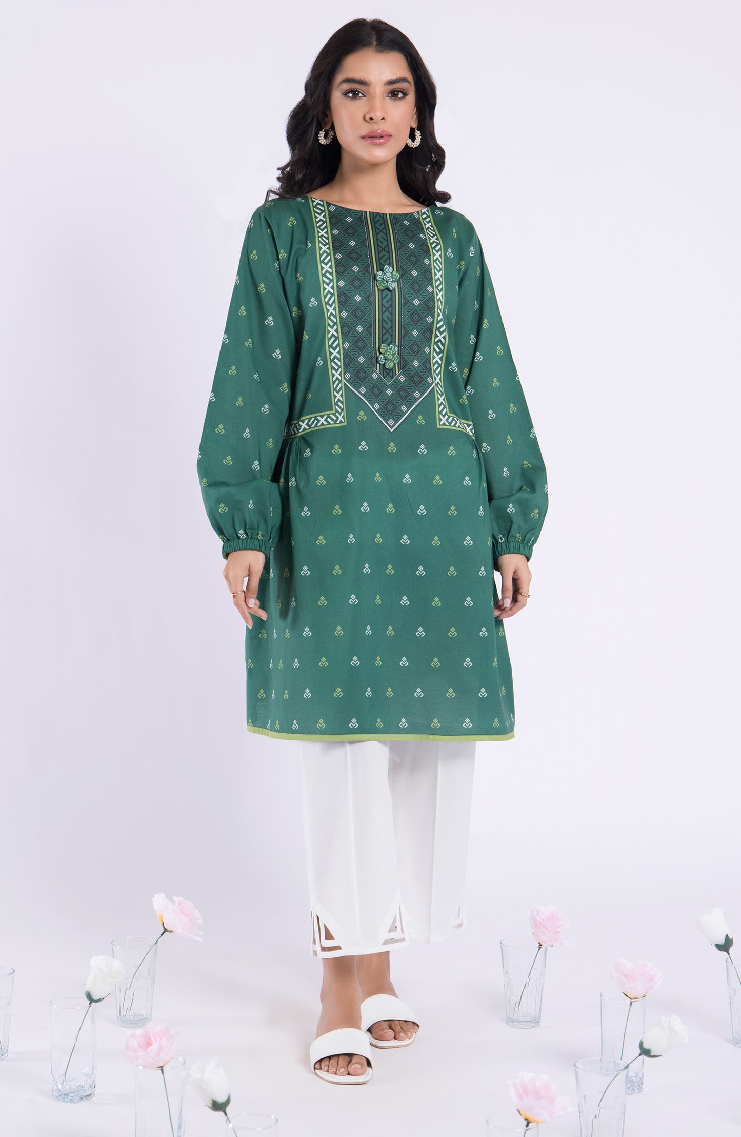 HCS-22-077/S GREEN LAWN SCSHIRT READY TO WEAR SHIRT