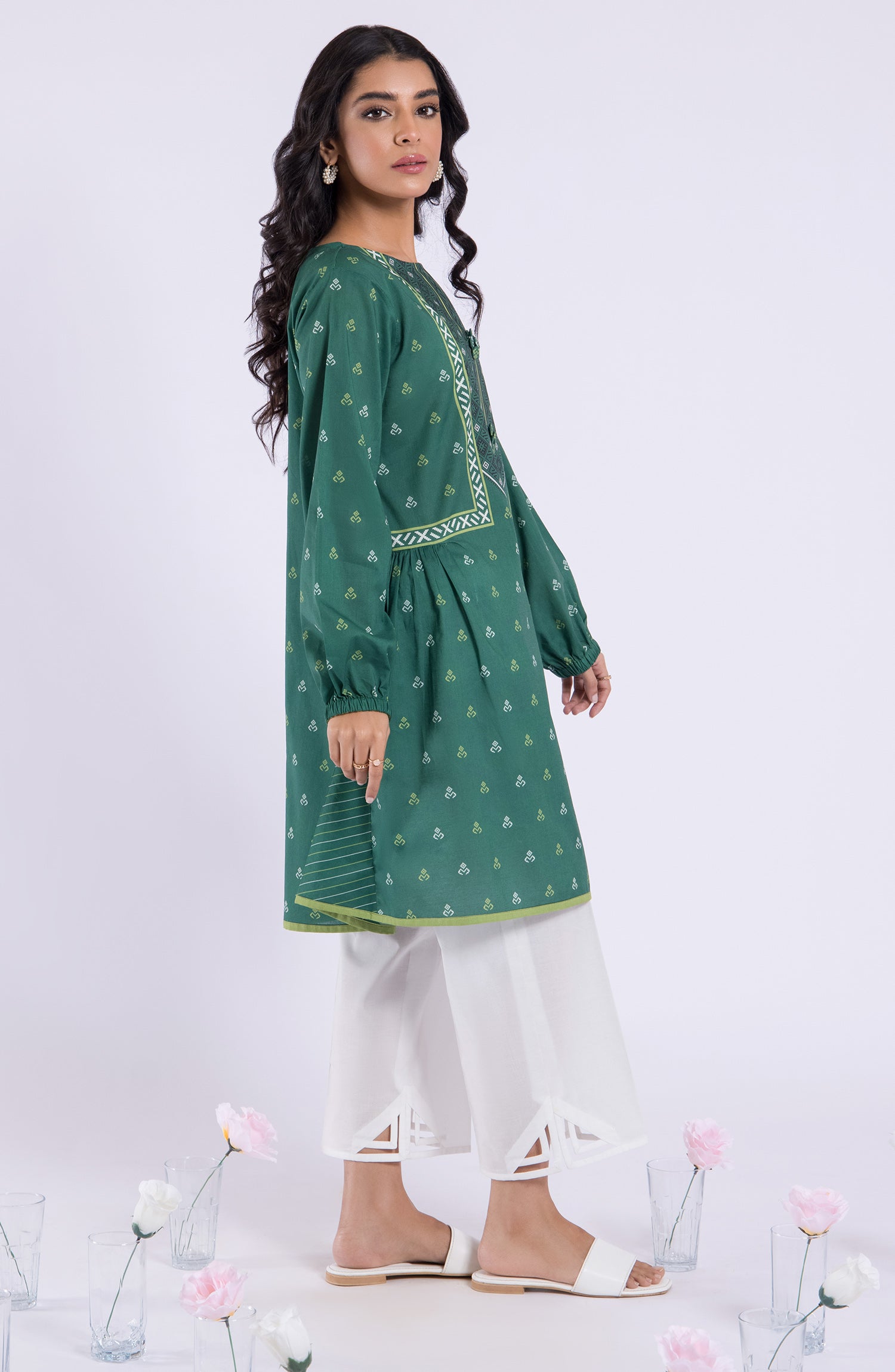 HCS-22-077/S GREEN LAWN SCSHIRT READY TO WEAR SHIRT