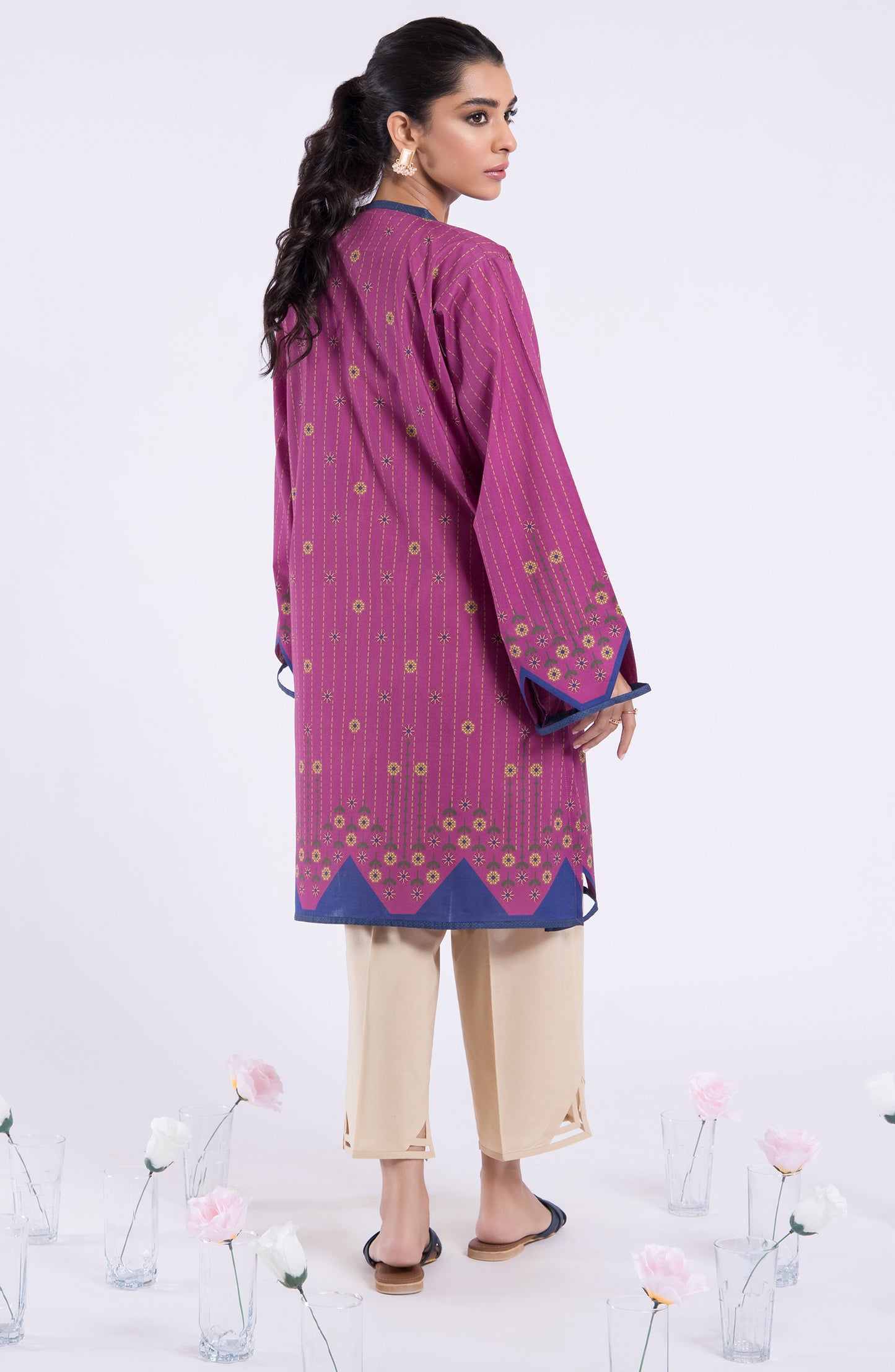 HCS-22-078/S MAGENTA LAWN SCSHIRT READY TO WEAR SHIRT