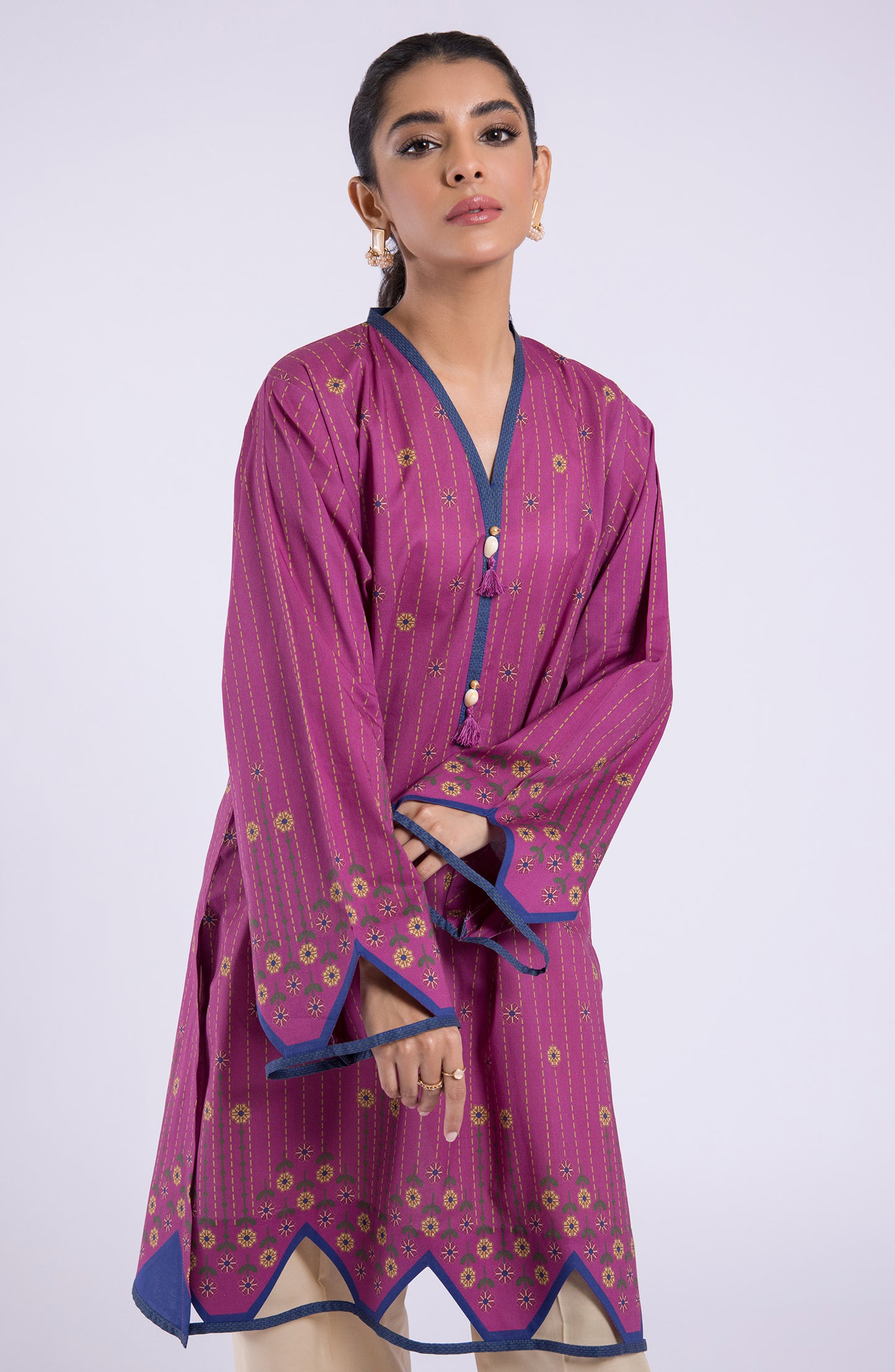HCS-22-078/S MAGENTA LAWN SCSHIRT READY TO WEAR SHIRT
