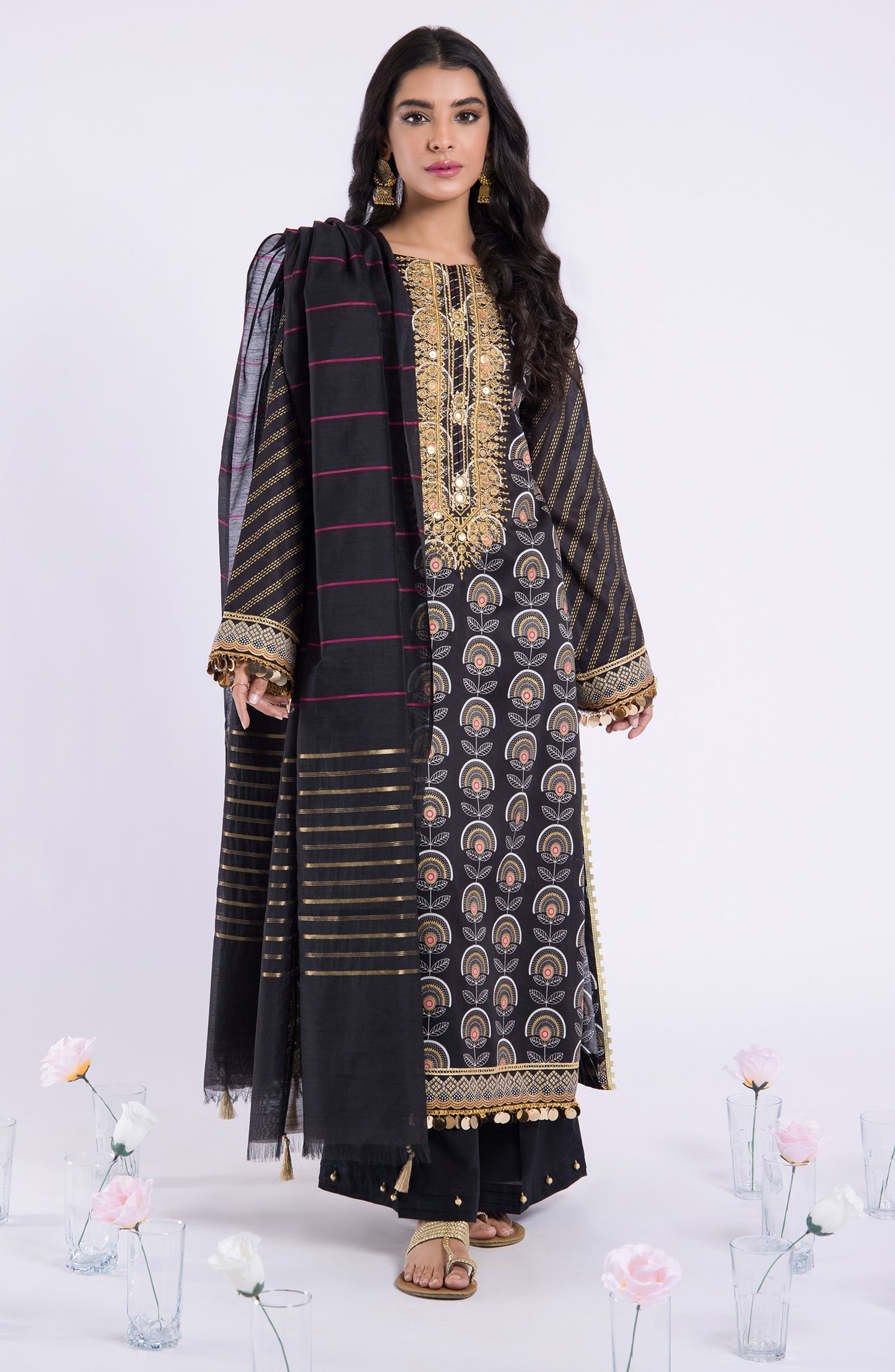 OTL-22-062/S BLACK LAWN  READY TO WEAR SHIRT DUPATTA PANTS