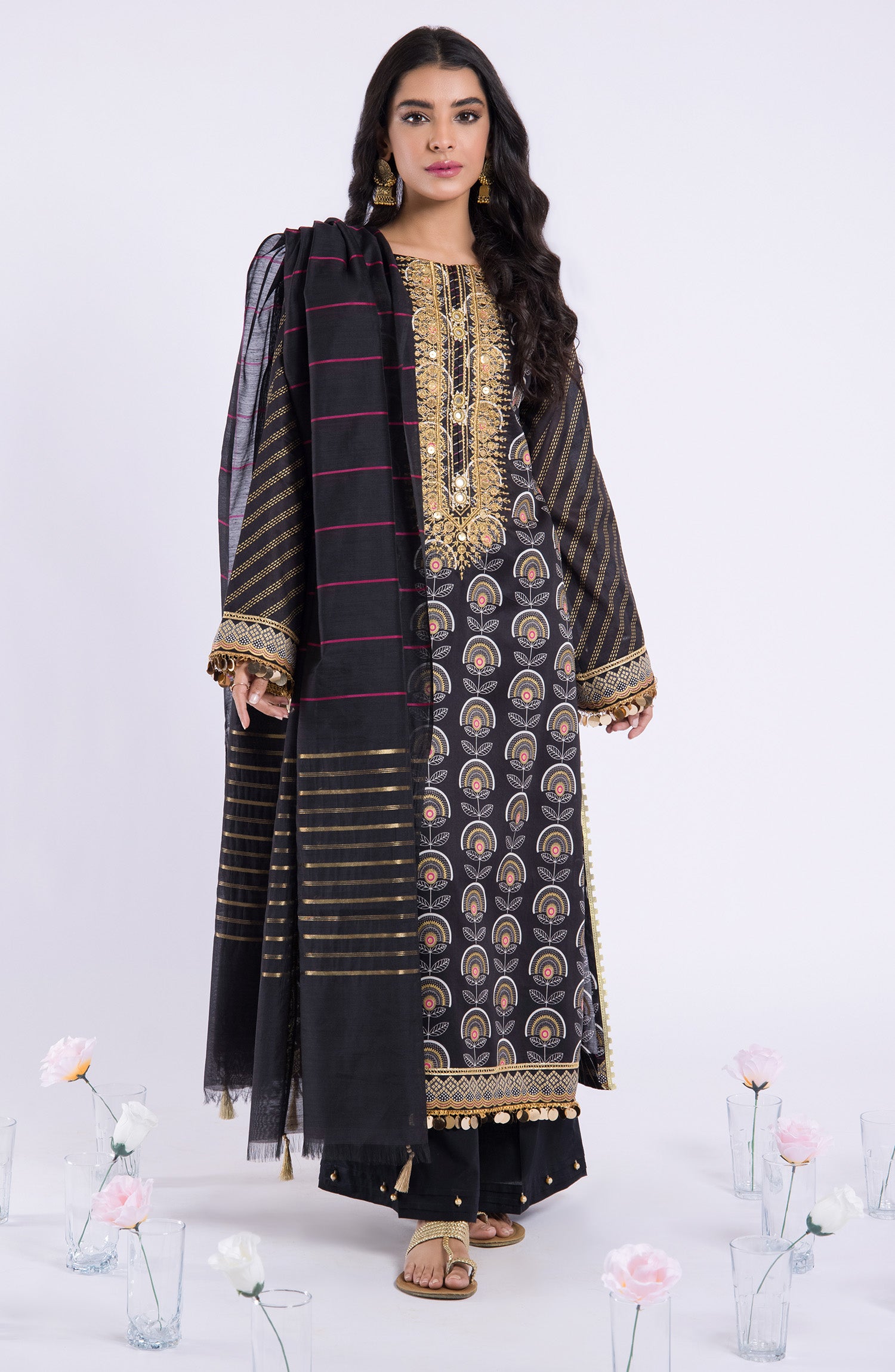 OTL-22-062/S BLACK LAWN  READY TO WEAR SHIRT DUPATTA PANTS