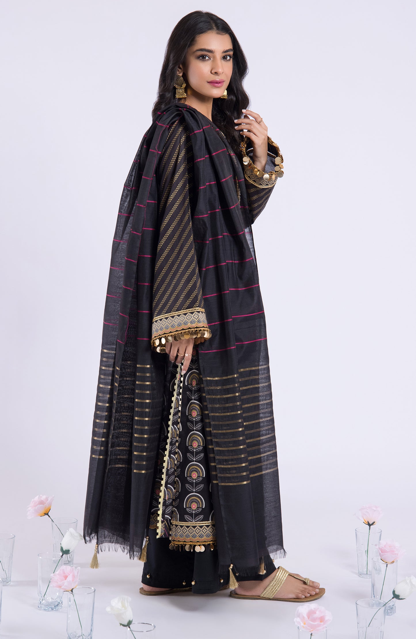 OTL-22-062/S BLACK LAWN  READY TO WEAR SHIRT DUPATTA PANTS