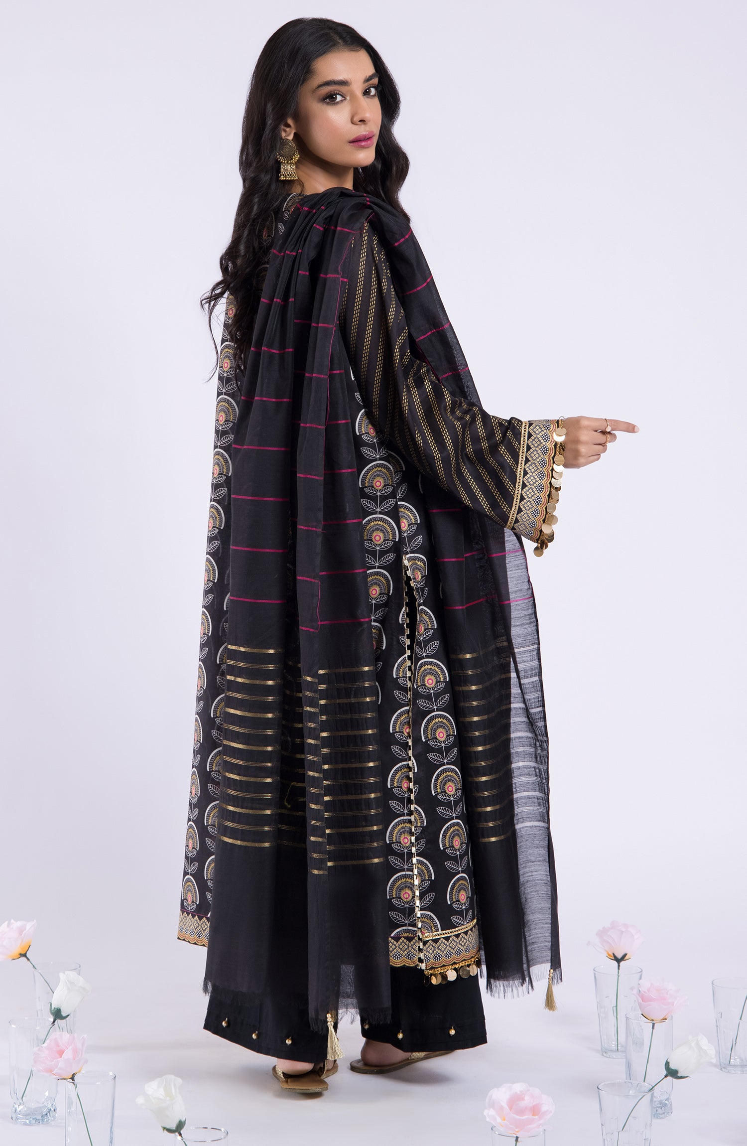 OTL-22-062/S BLACK LAWN  READY TO WEAR SHIRT DUPATTA PANTS
