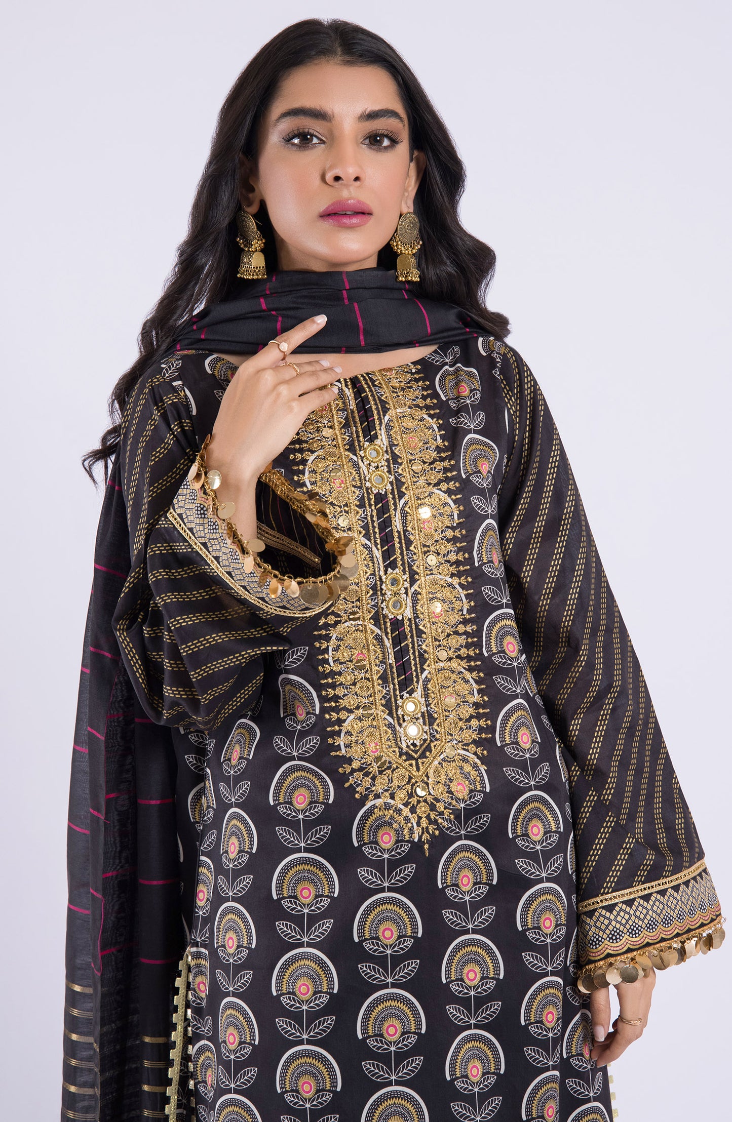 OTL-22-062/S BLACK LAWN  READY TO WEAR SHIRT DUPATTA PANTS