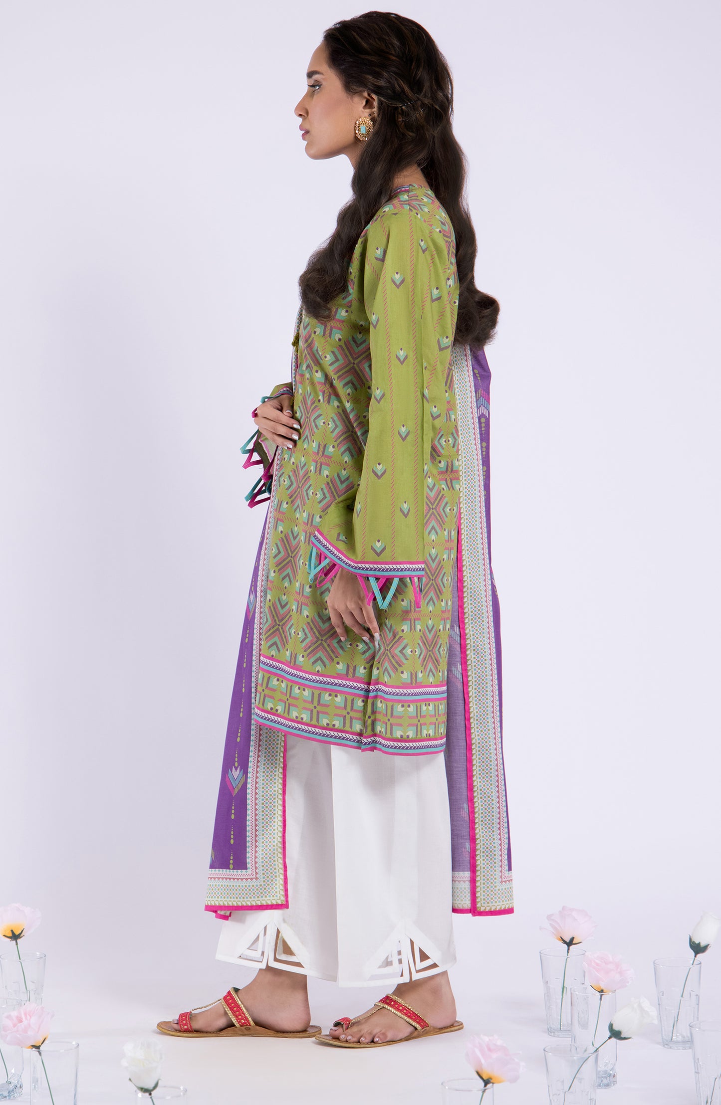 NRDS-22-014/S GREEN LAWN  READY TO WEAR SHIRT DUPATTA