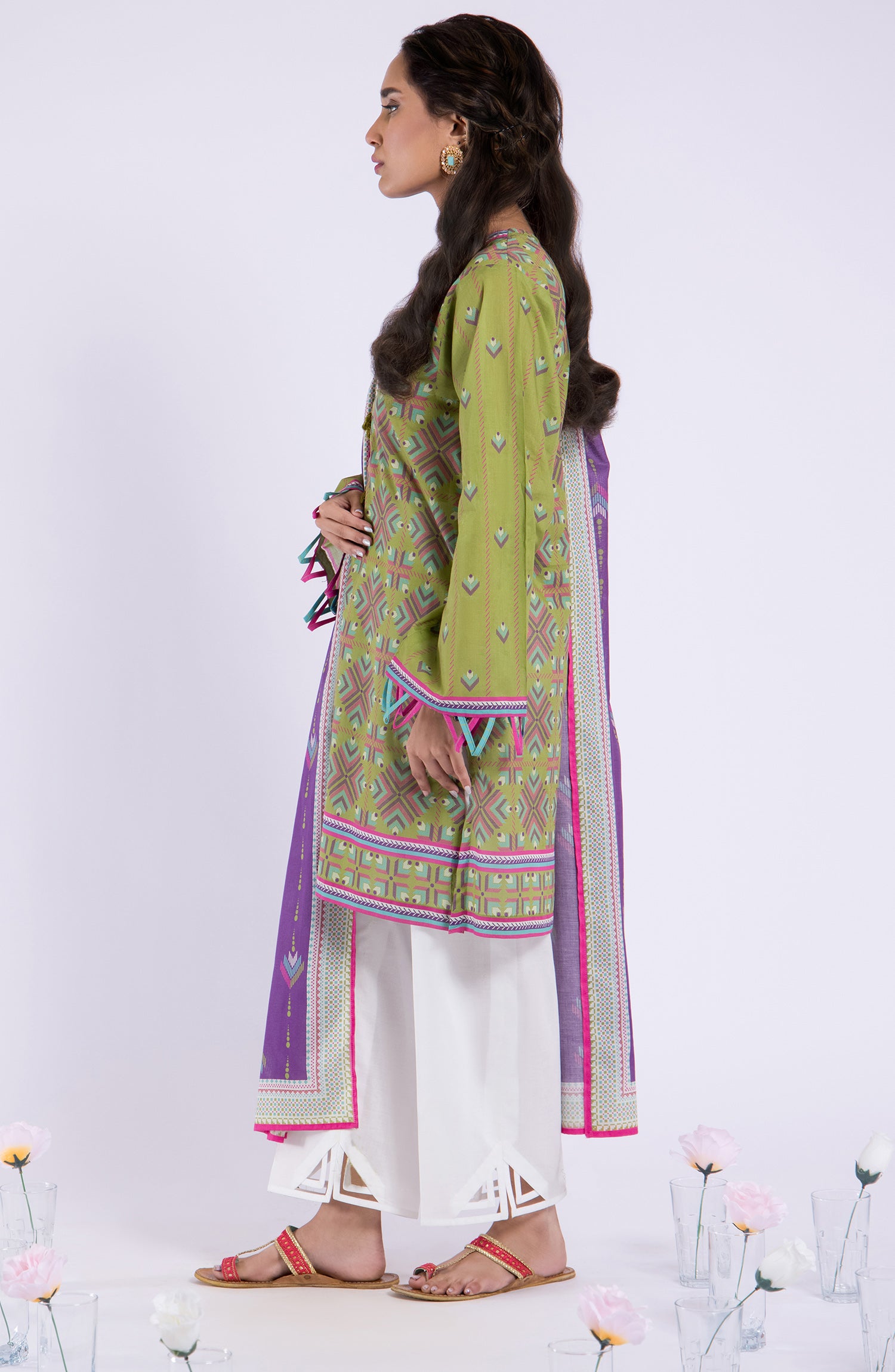 NRDS-22-014/S GREEN LAWN  READY TO WEAR SHIRT DUPATTA