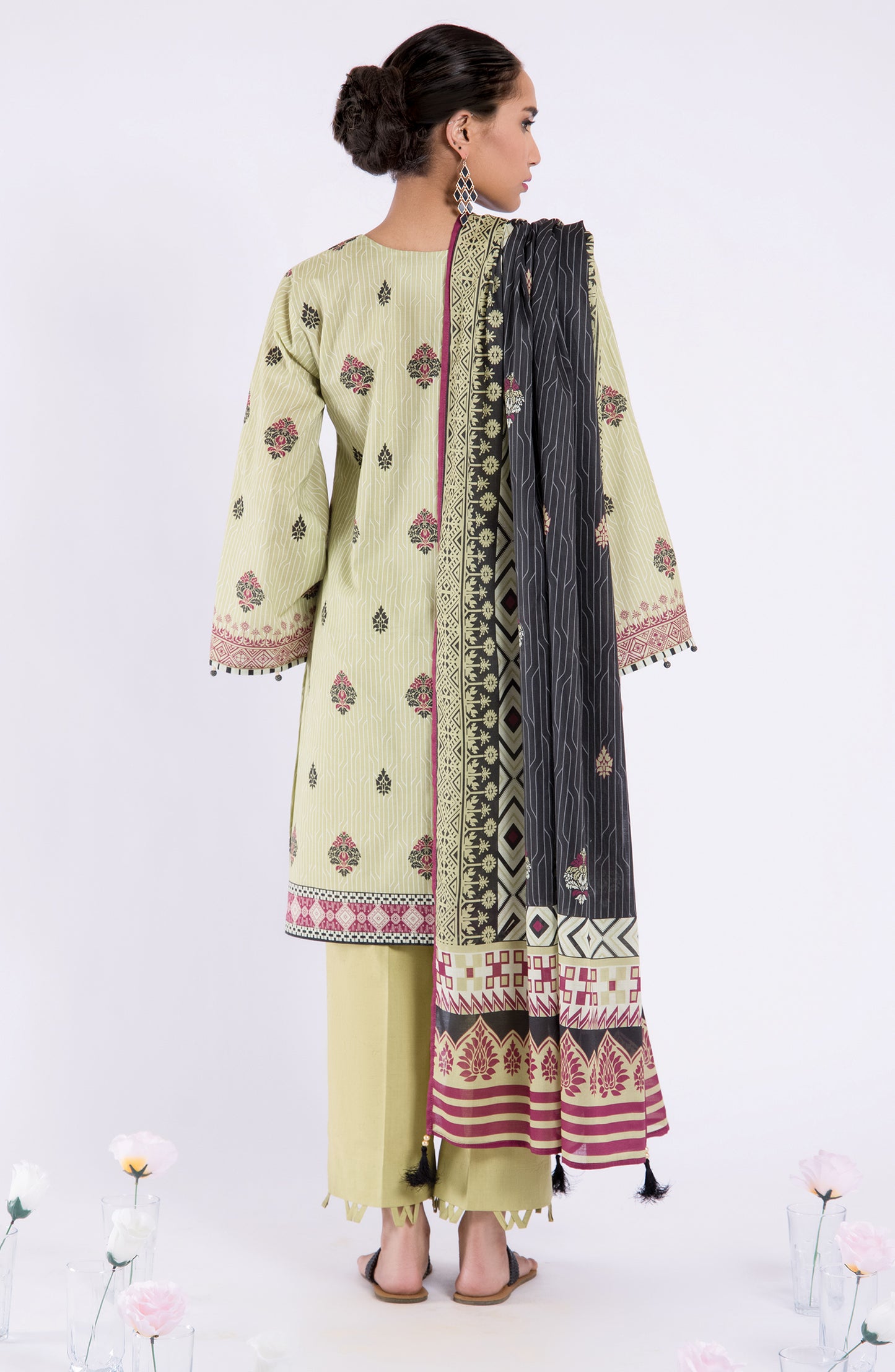 OTL-22-090/S BEIGE LAWN  READY TO WEAR SHIRT DUPATTA PANTS