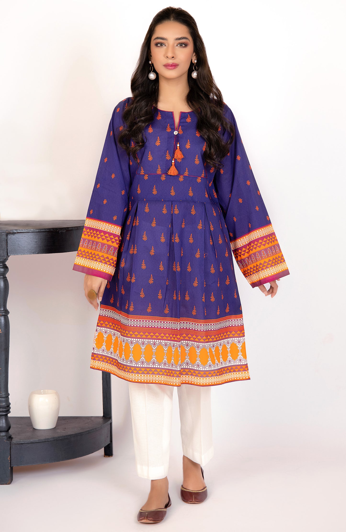 Unstitched 1 Piece Printed Lawn Shirt