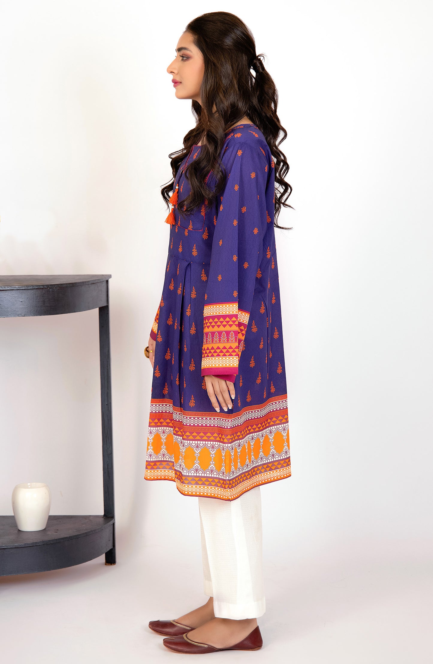 Unstitched 1 Piece Printed Lawn Shirt