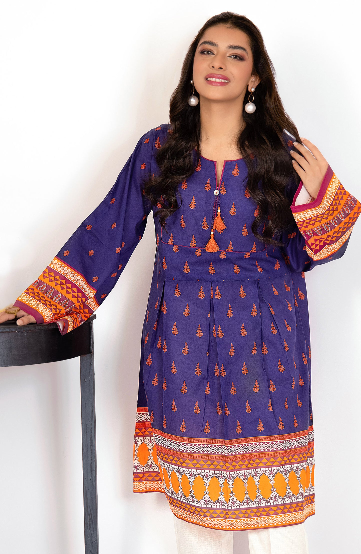 Unstitched 1 Piece Printed Lawn Shirt