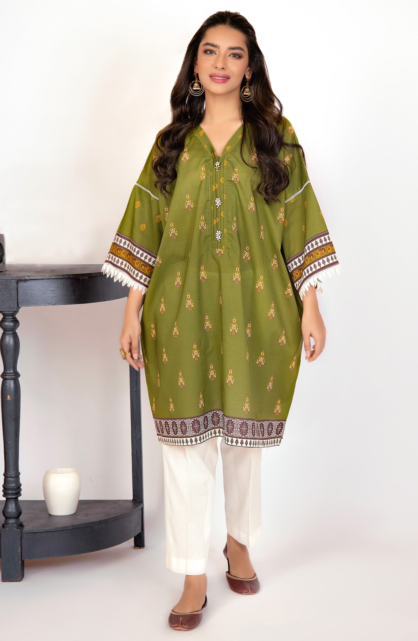 Unstitched 1 Piece Printed Lawn Shirt