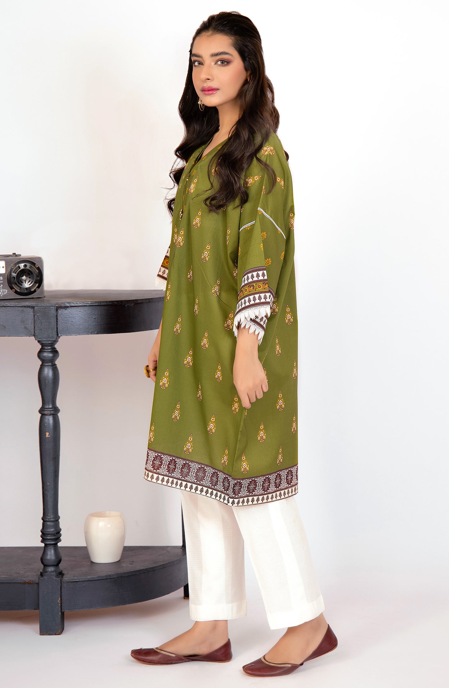 Unstitched 1 Piece Printed Lawn Shirt