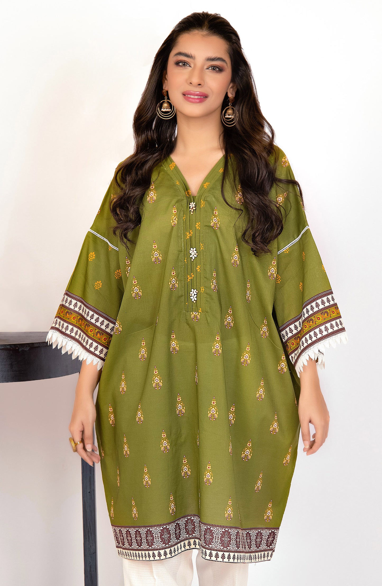 Unstitched 1 Piece Printed Lawn Shirt