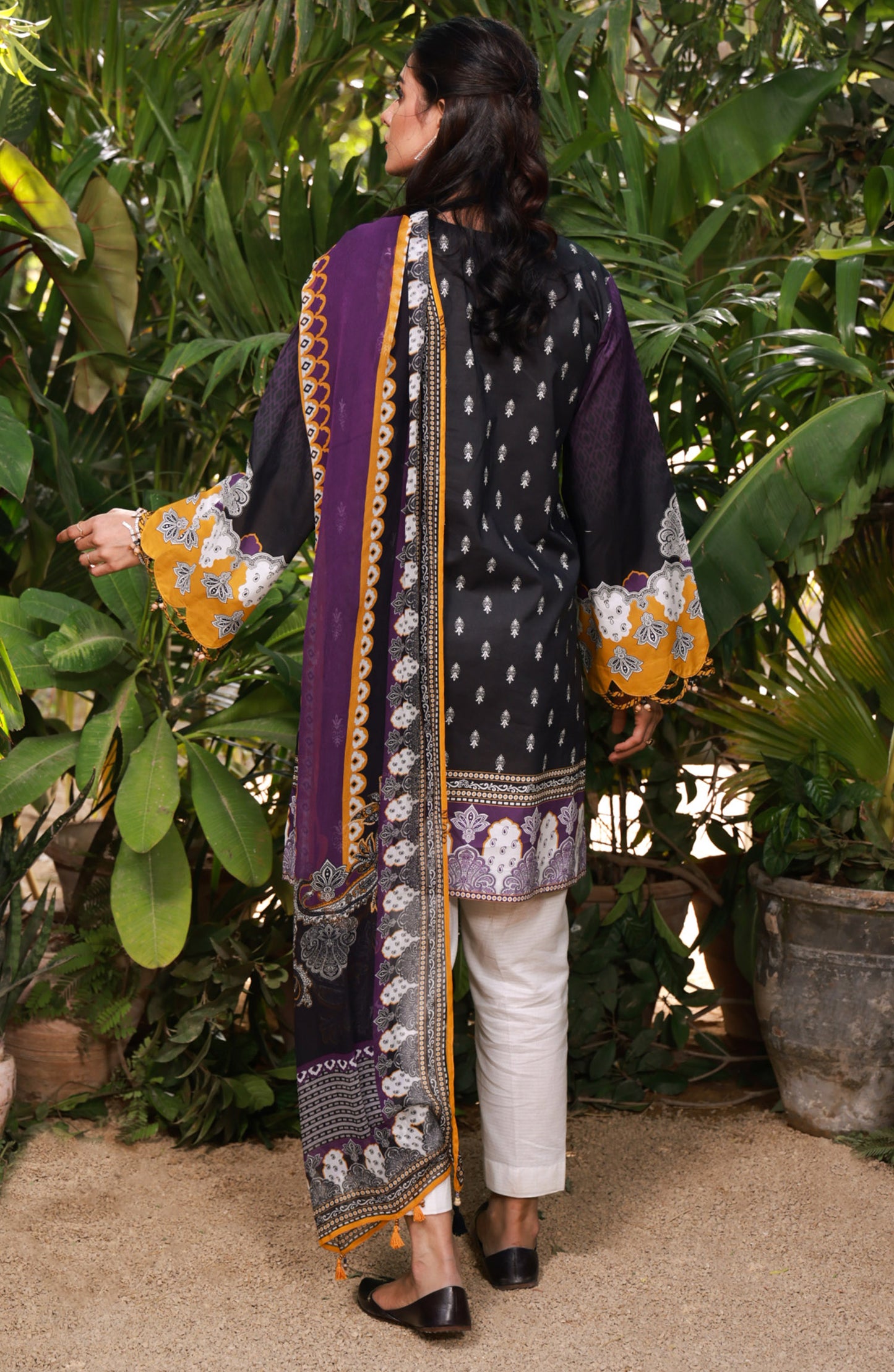 NRDS-21-101/U PURPLE LAWN  UNSTITCHED SHIRT DUPATTA