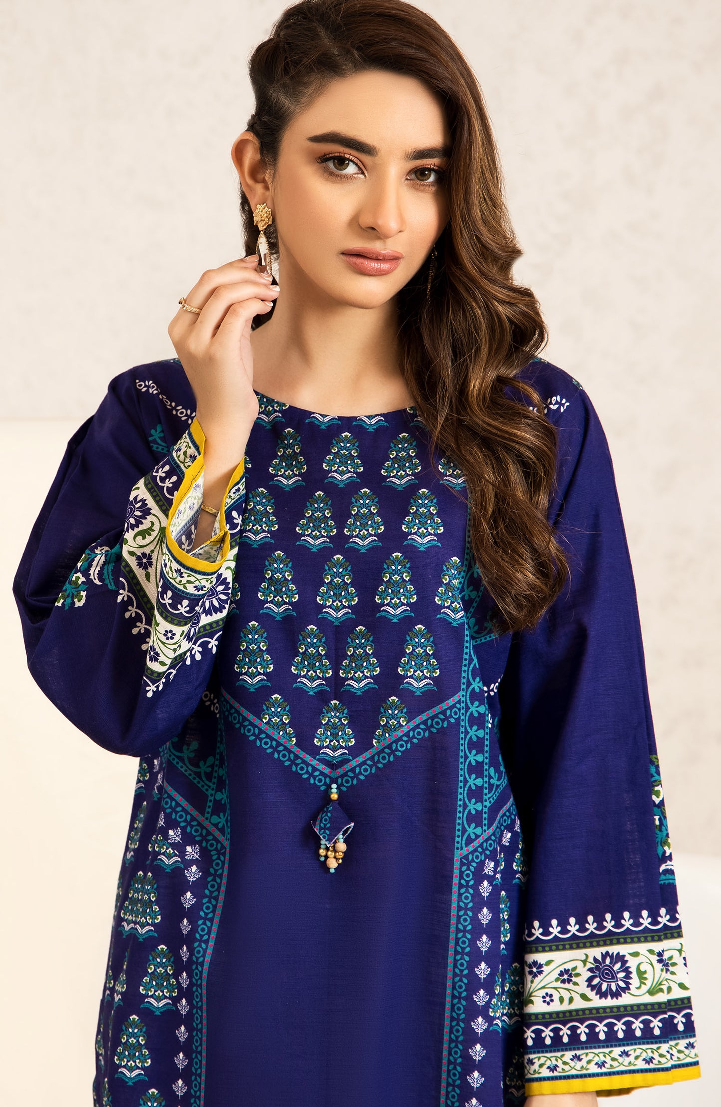 Stitched 1 Piece Printed Khaddar Shirt